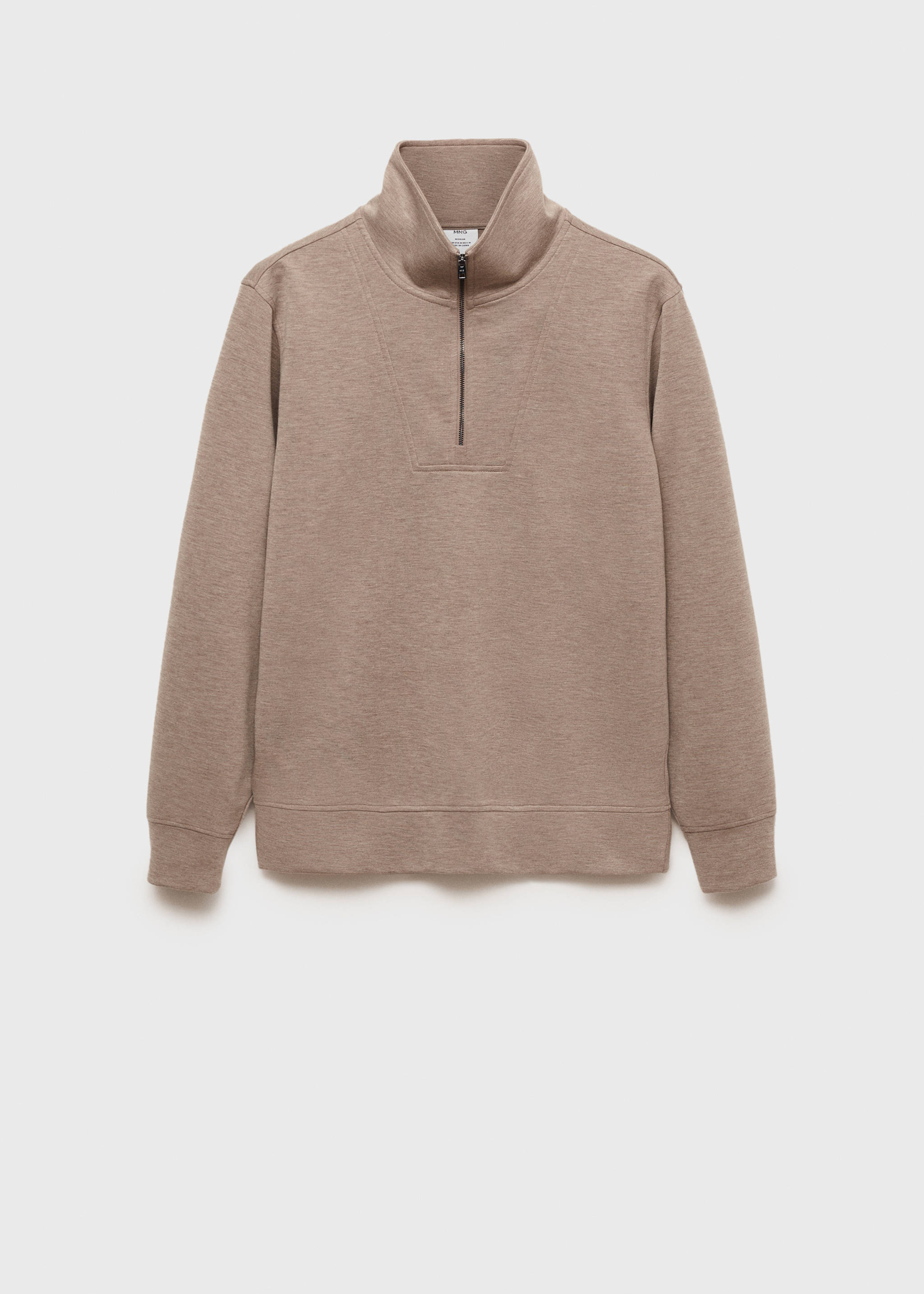 Regular-fit sweatshirt met ritshals - Artikel zonder model
