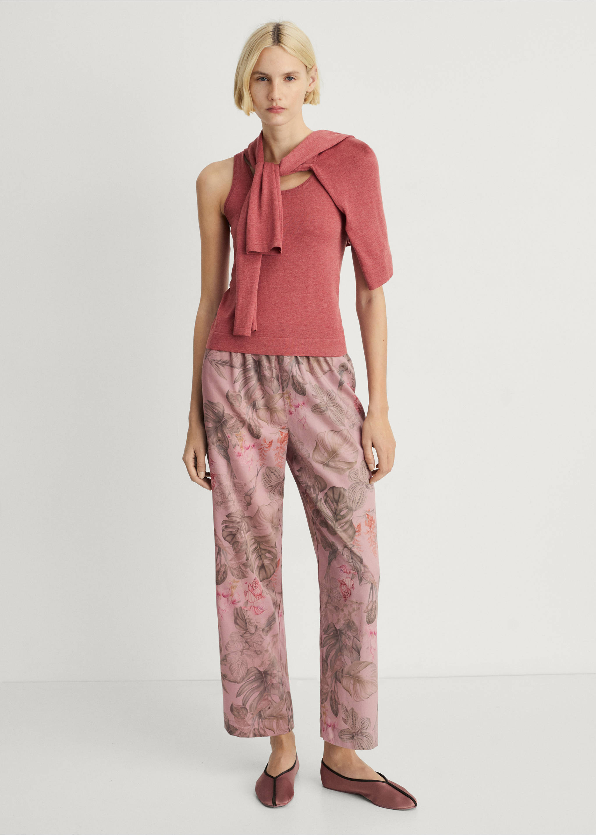 Rib-knit tank top - General plane, Medium Pink. Ref: 87072892-00.