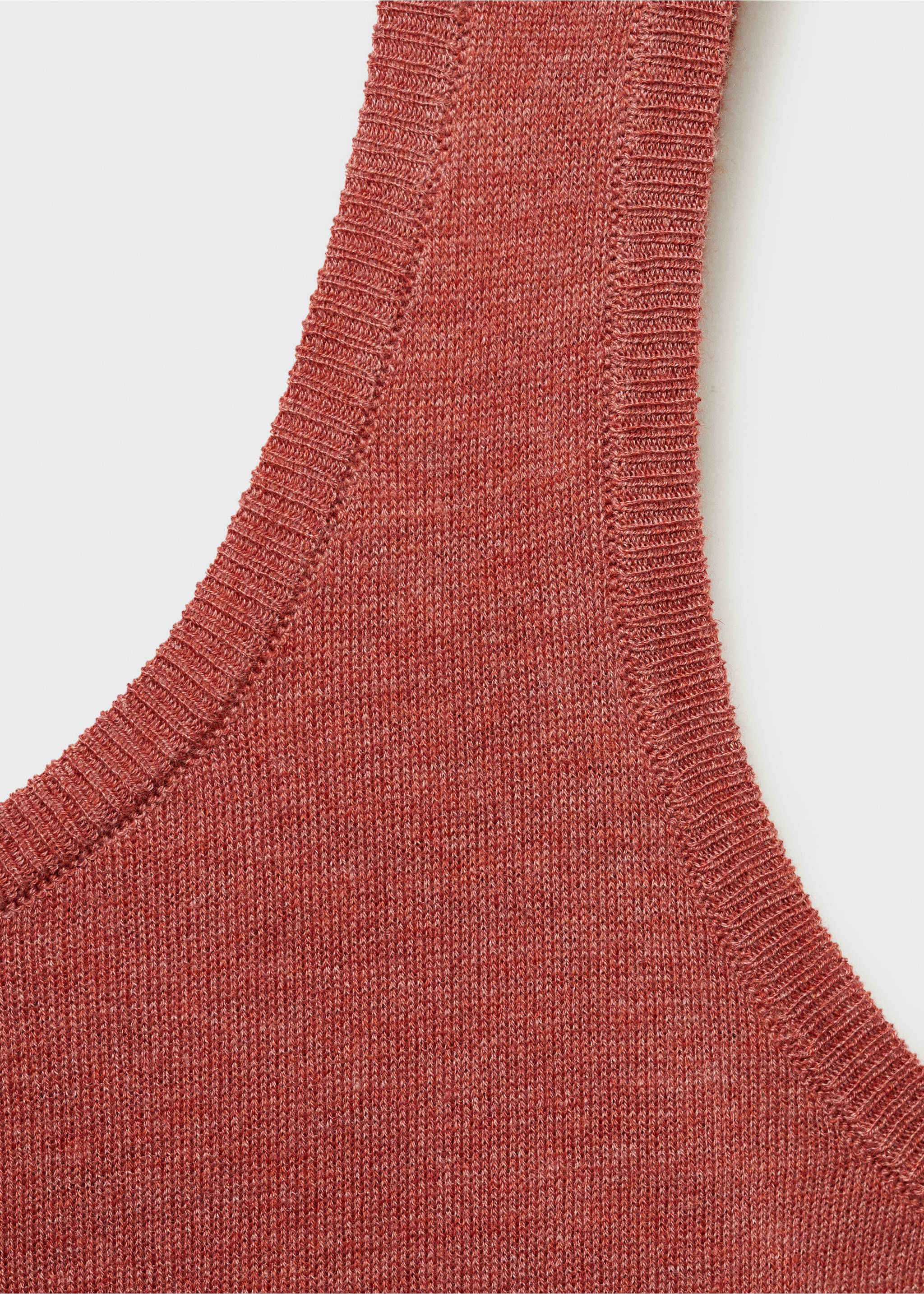 Rib-knit tank top - Details of the article 8, Medium Pink. Ref: 87072892-00.