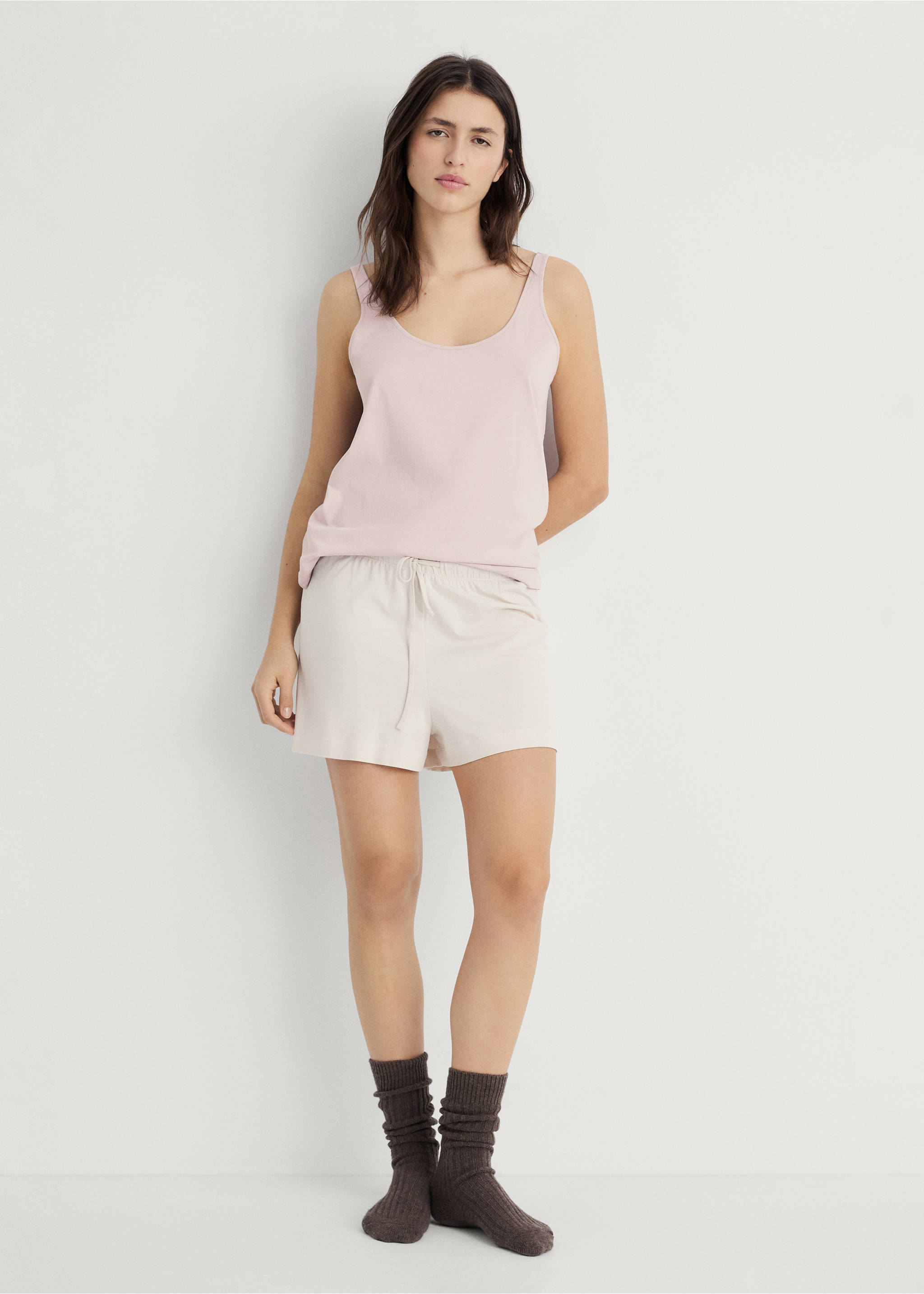 Pyjama-Trägertop - Allgemeine Ansicht, Rosa. Ref: 87072898-00.