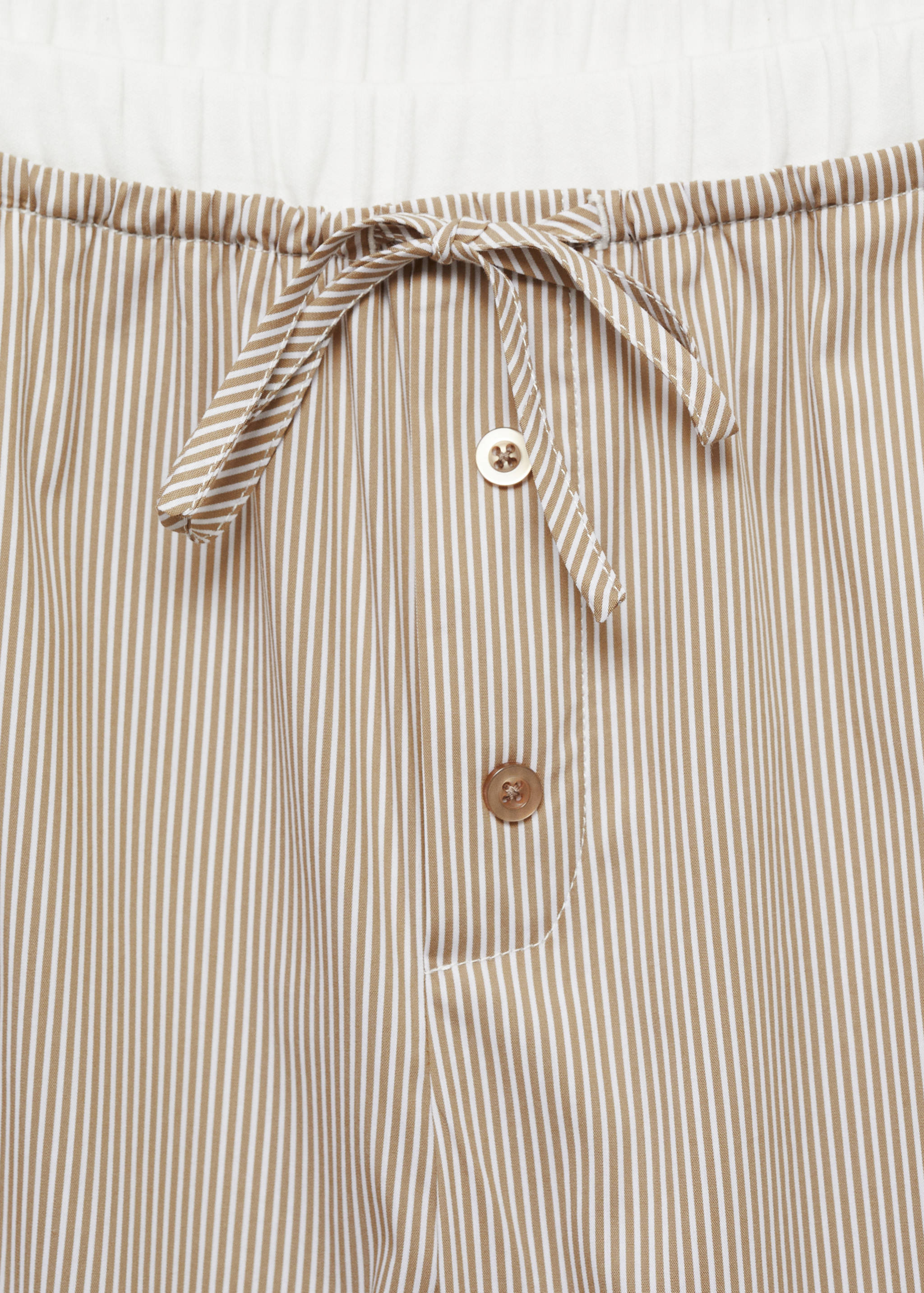 Striped pyjama trousers with elastic detail - Details of the article 8