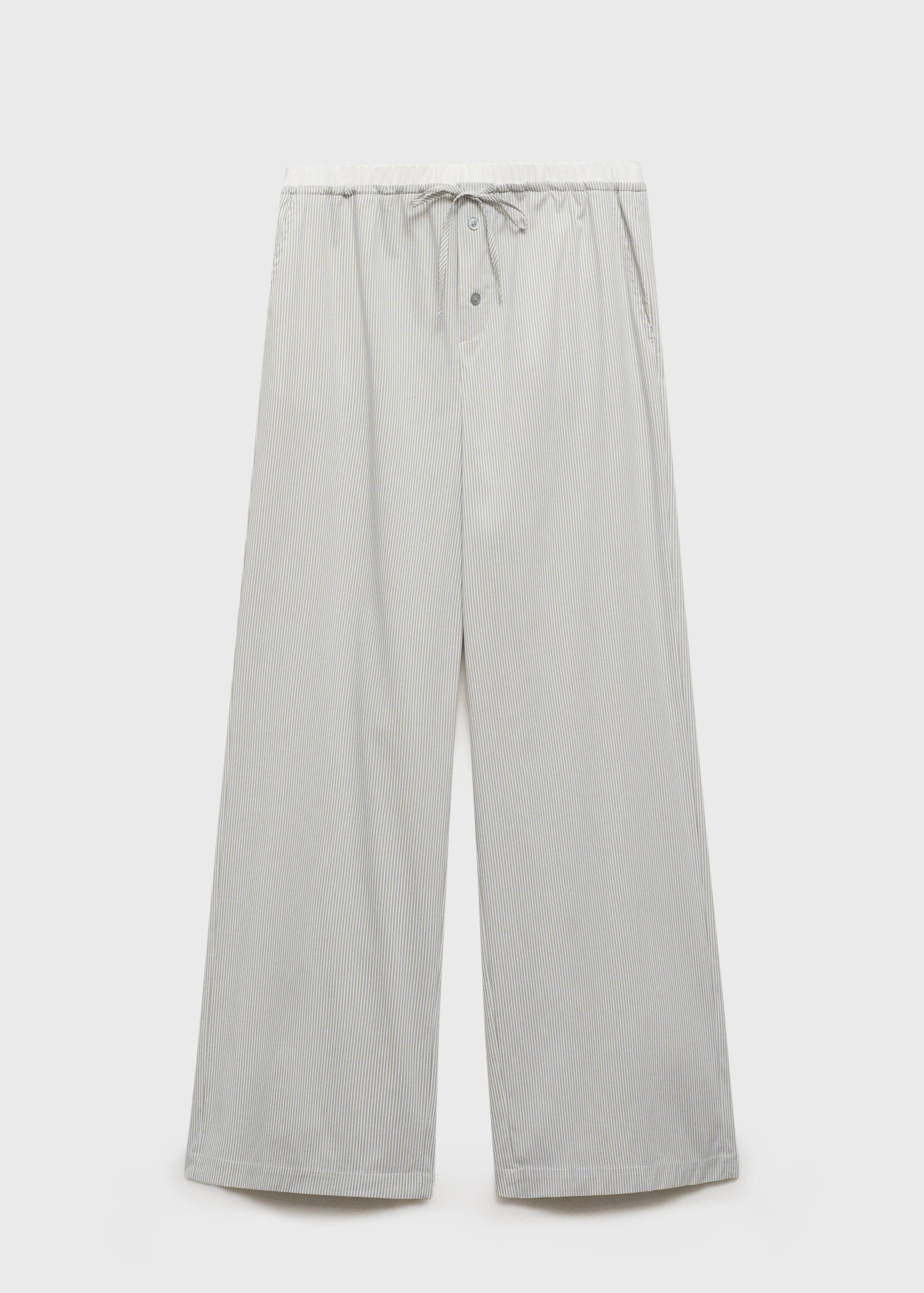 Striped pyjama trousers with elastic detail - Article without model
