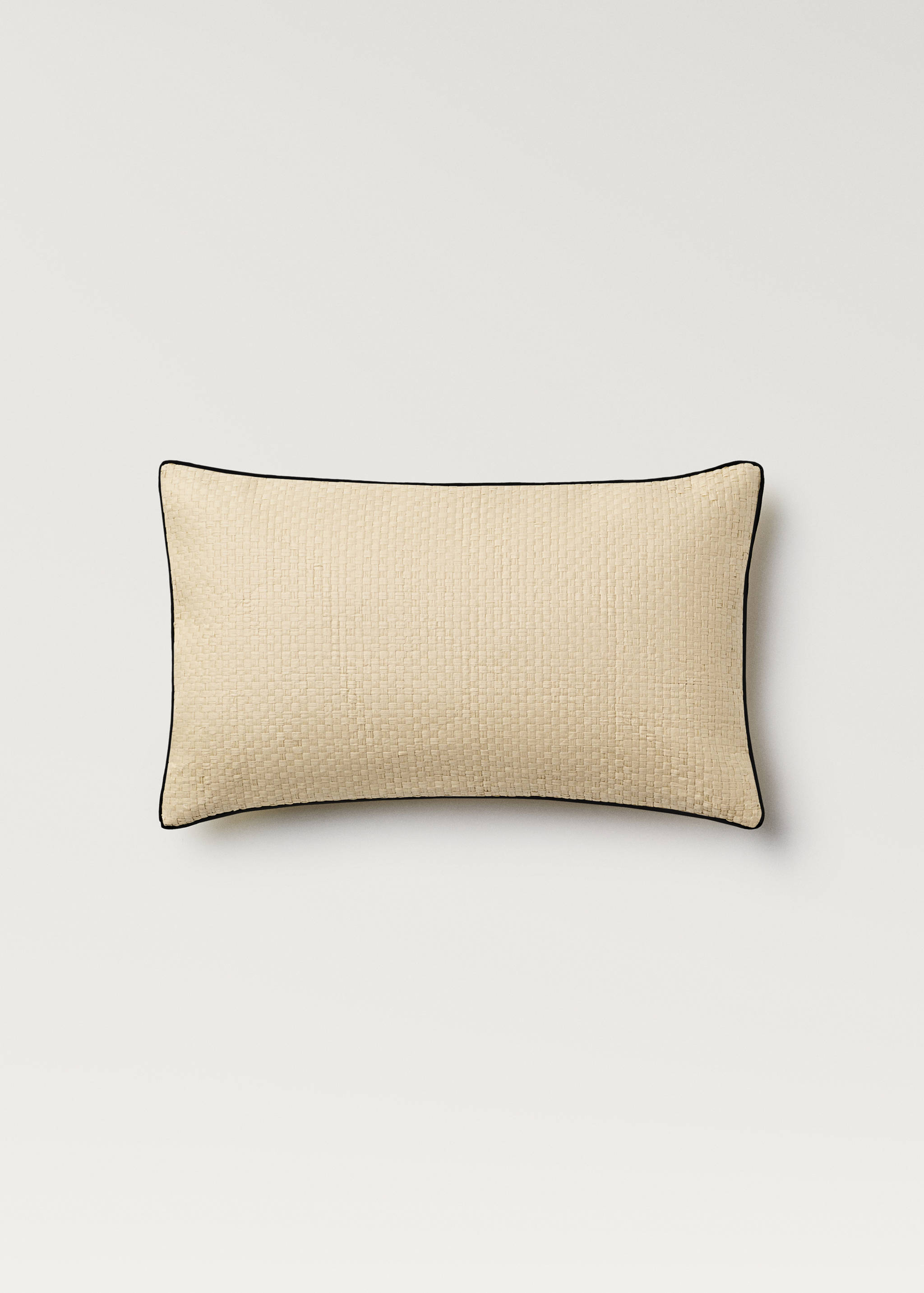 Kissenbezug aus geflochtenem Papier mit Borte, 30 x 50 cm - Artikel ohne Model