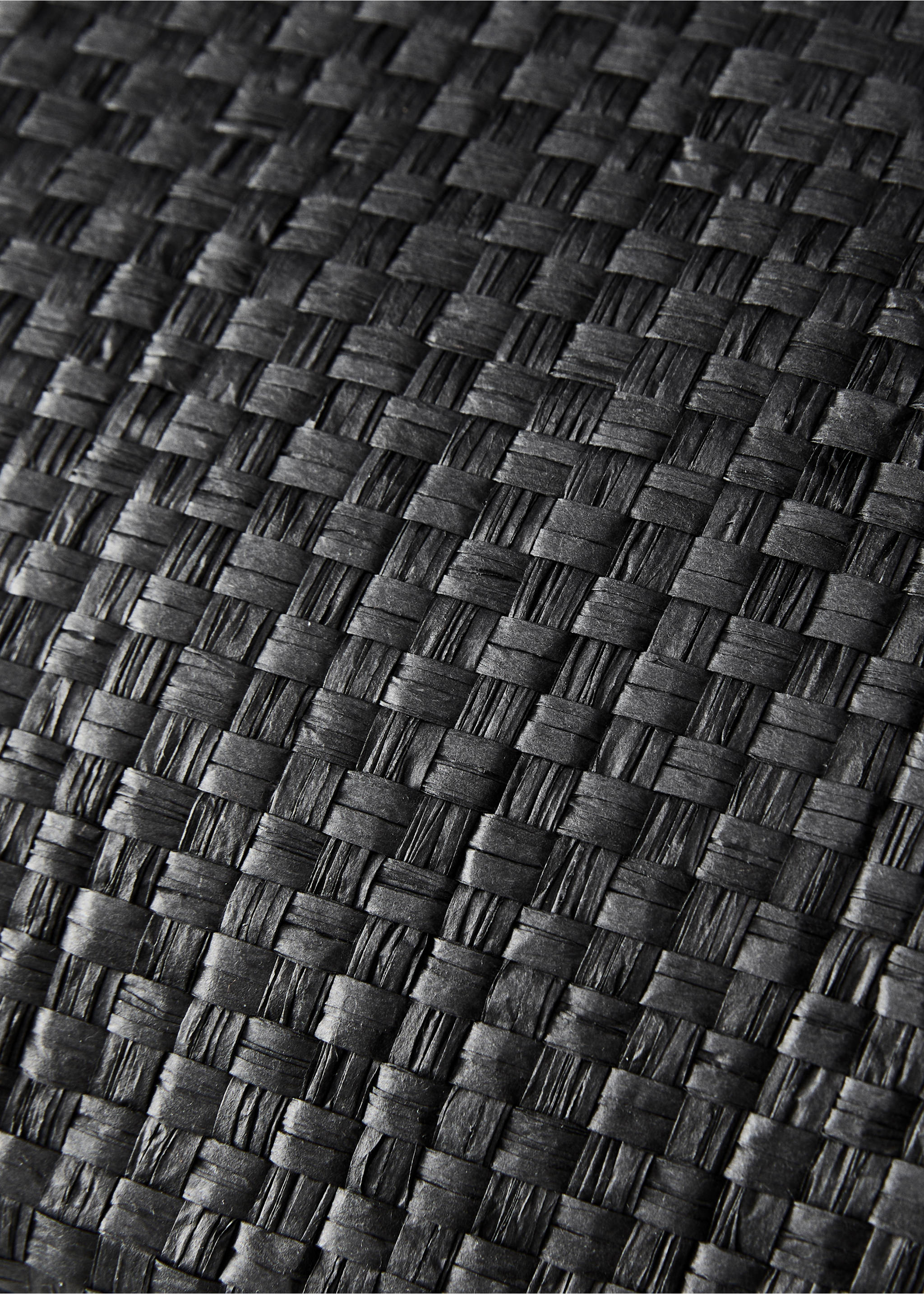 Funda cojín papel trenzado ribete 30x50 cm - Detalle del artículo 3, Negro. Ref: 87072920-00.