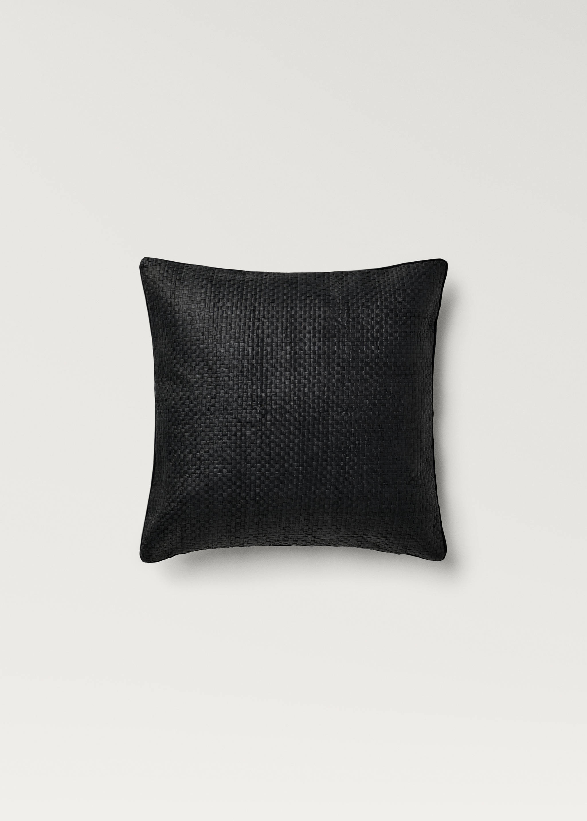 Housse de coussin en papier tressé passepoilé 45x45 cm - Article sans modèle