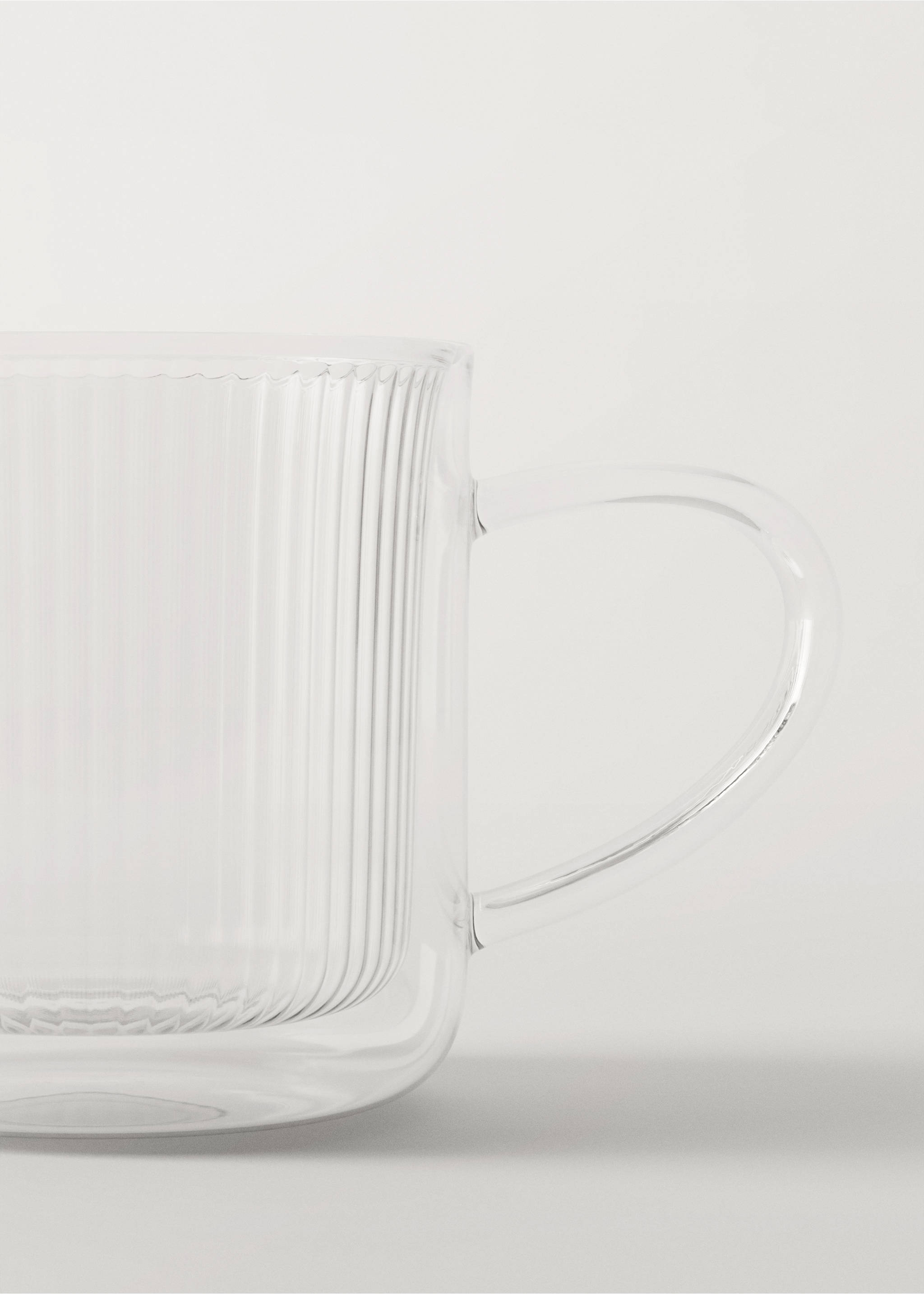 Tassa cappuccino borosilicat línies - Detall de l'article 2, Gris gel. Ref: 87072929-00.