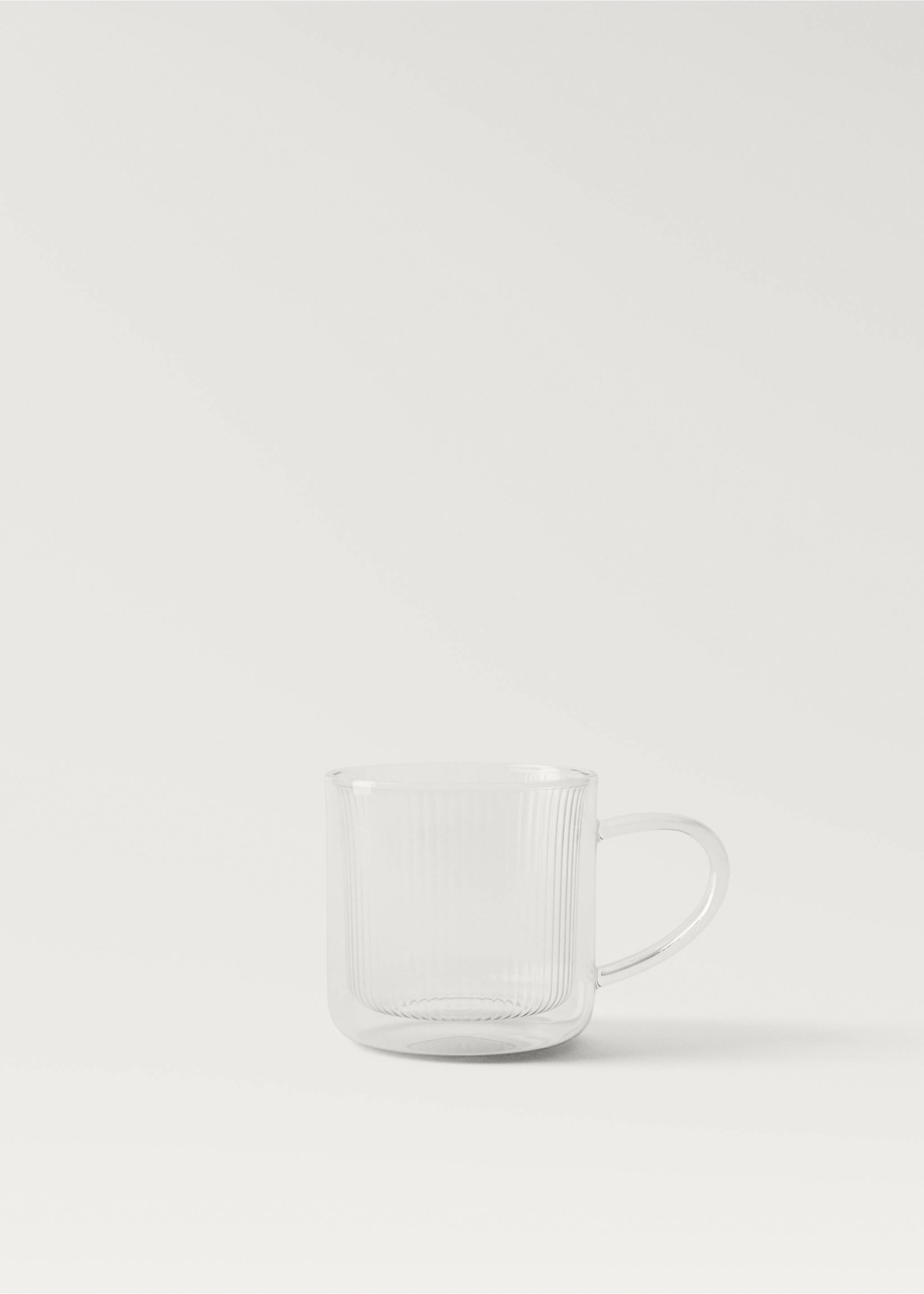 Tassa cappuccino borosilicat línies - Article sense model, Gris gel. Ref: 87072929-00.