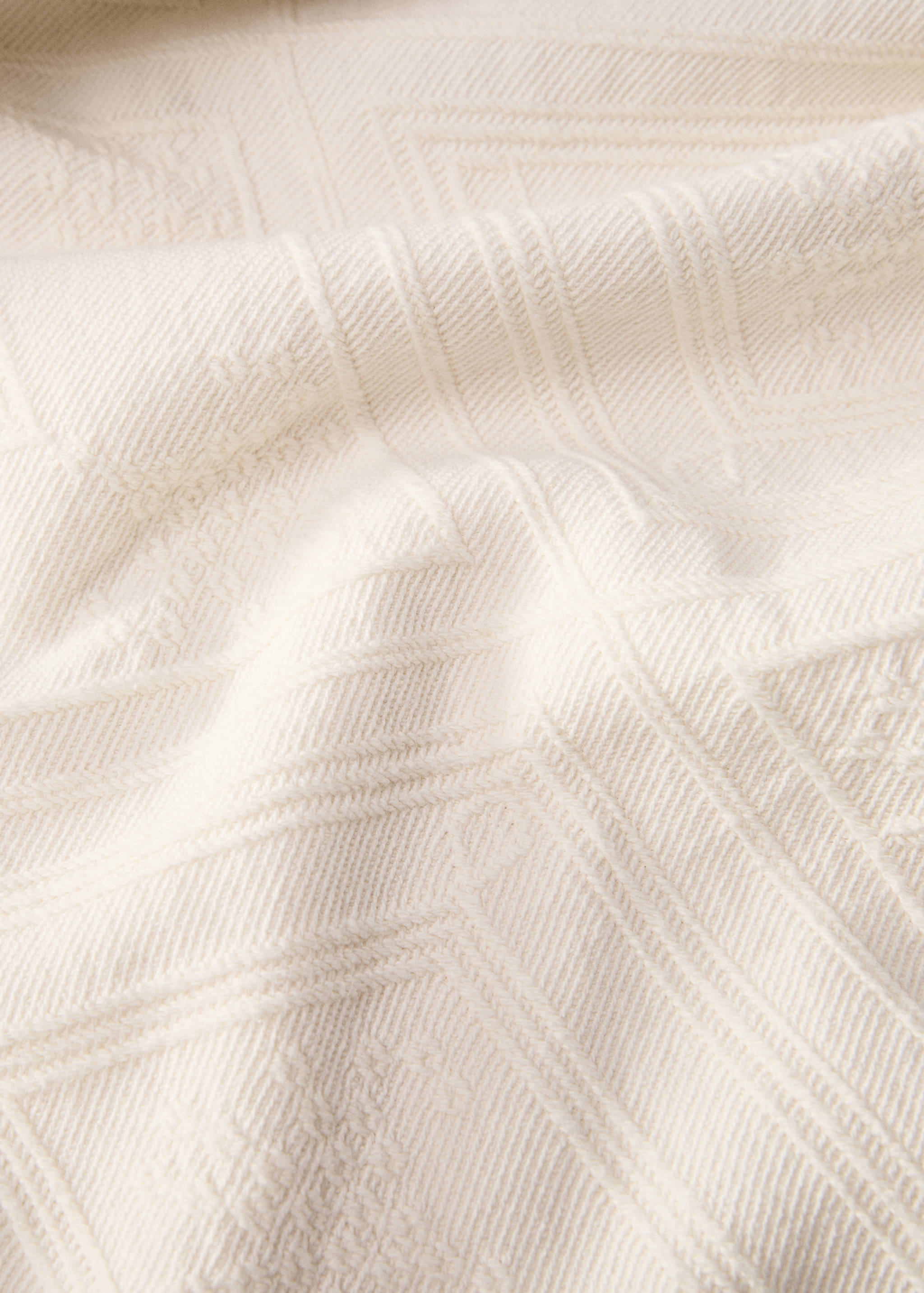 Tagesdecke aus Baumwolle mit Jacquardmuster in Rauten-Optik für 180/200 cm Bett - Detail des Artikels 2