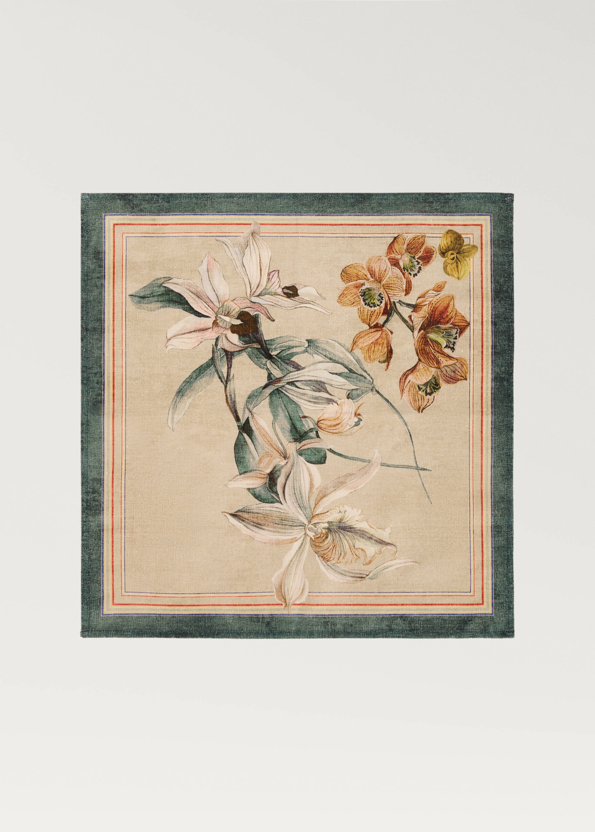 Tovallons cotó lli estampat floral - Detall de l'article 1