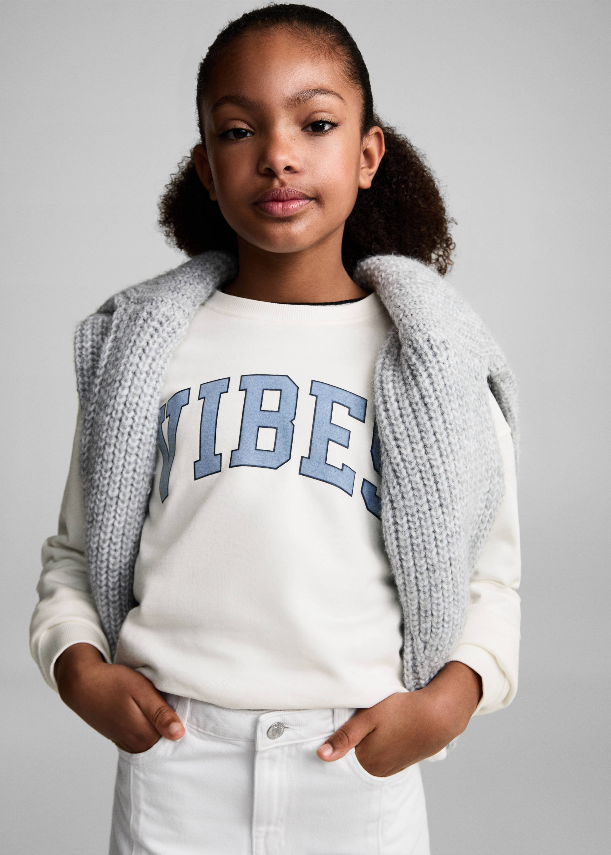 Minifalda vaquera - Plano medio, Blanco. Ref: 87073269-00.