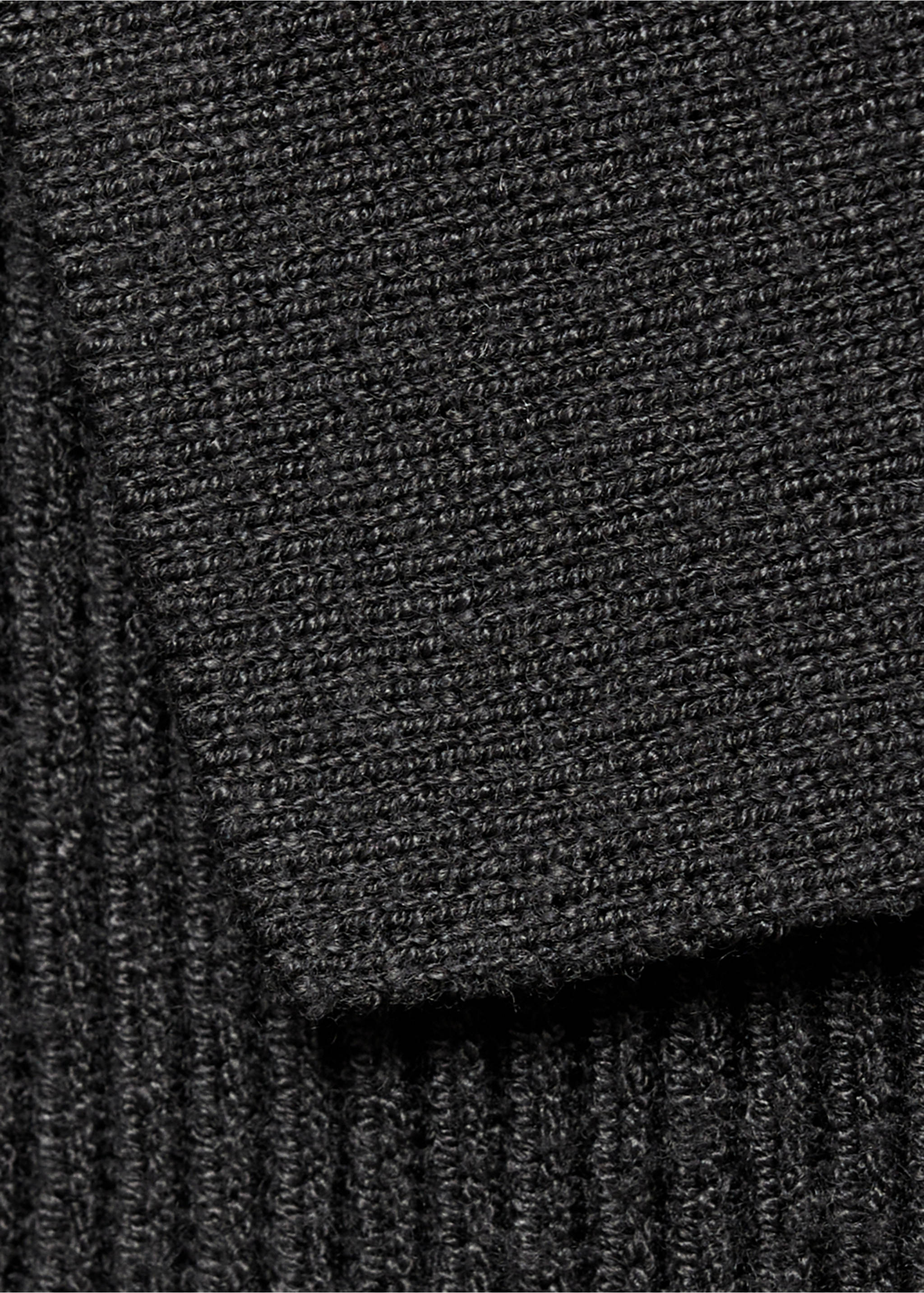 Polo-neck jumpsuit - Details of the article 8, Charcoal. Ref: 87073271-00.