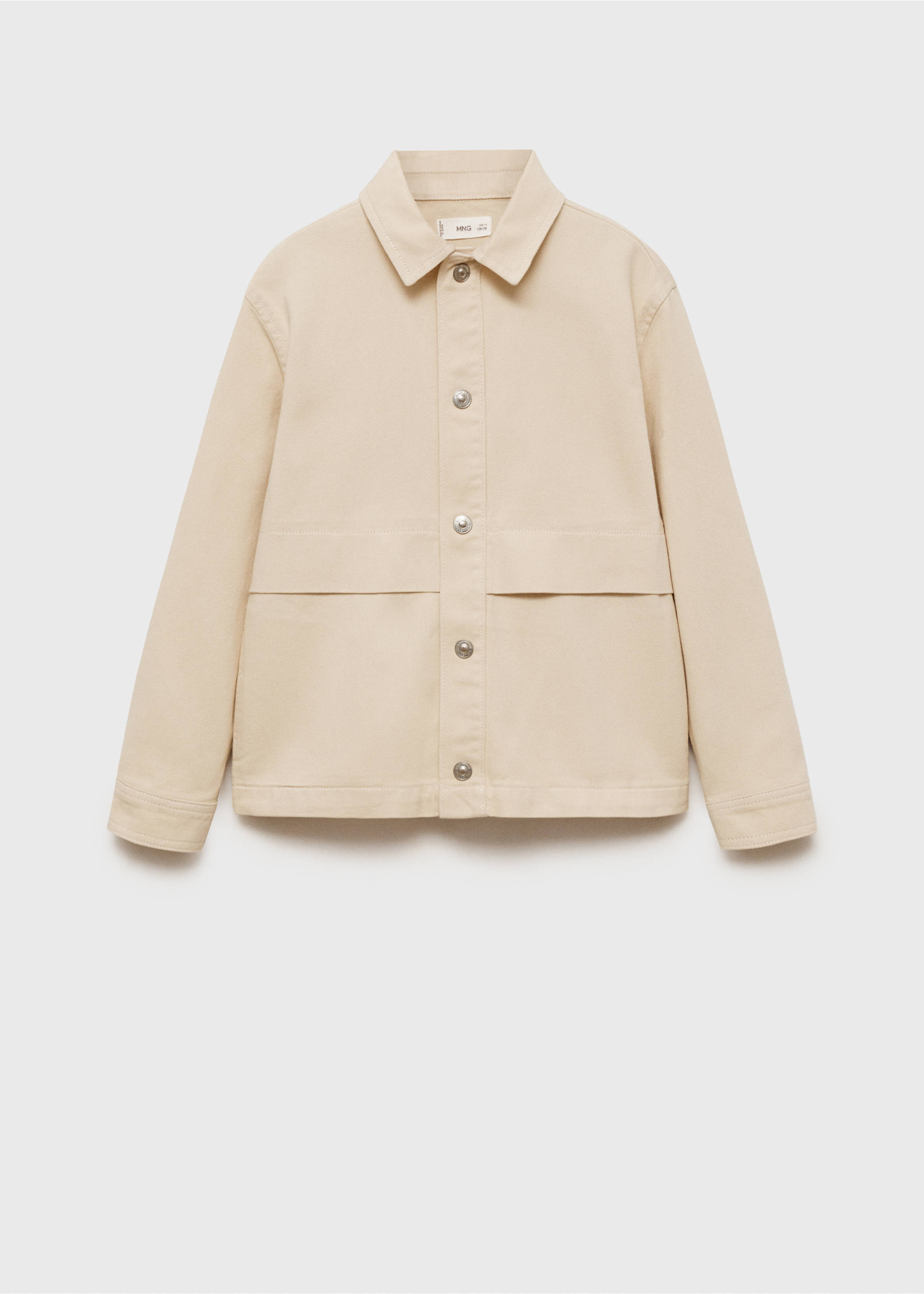 Twill jacket with pockets - Article without model, Sand. Ref: 87073273-00.