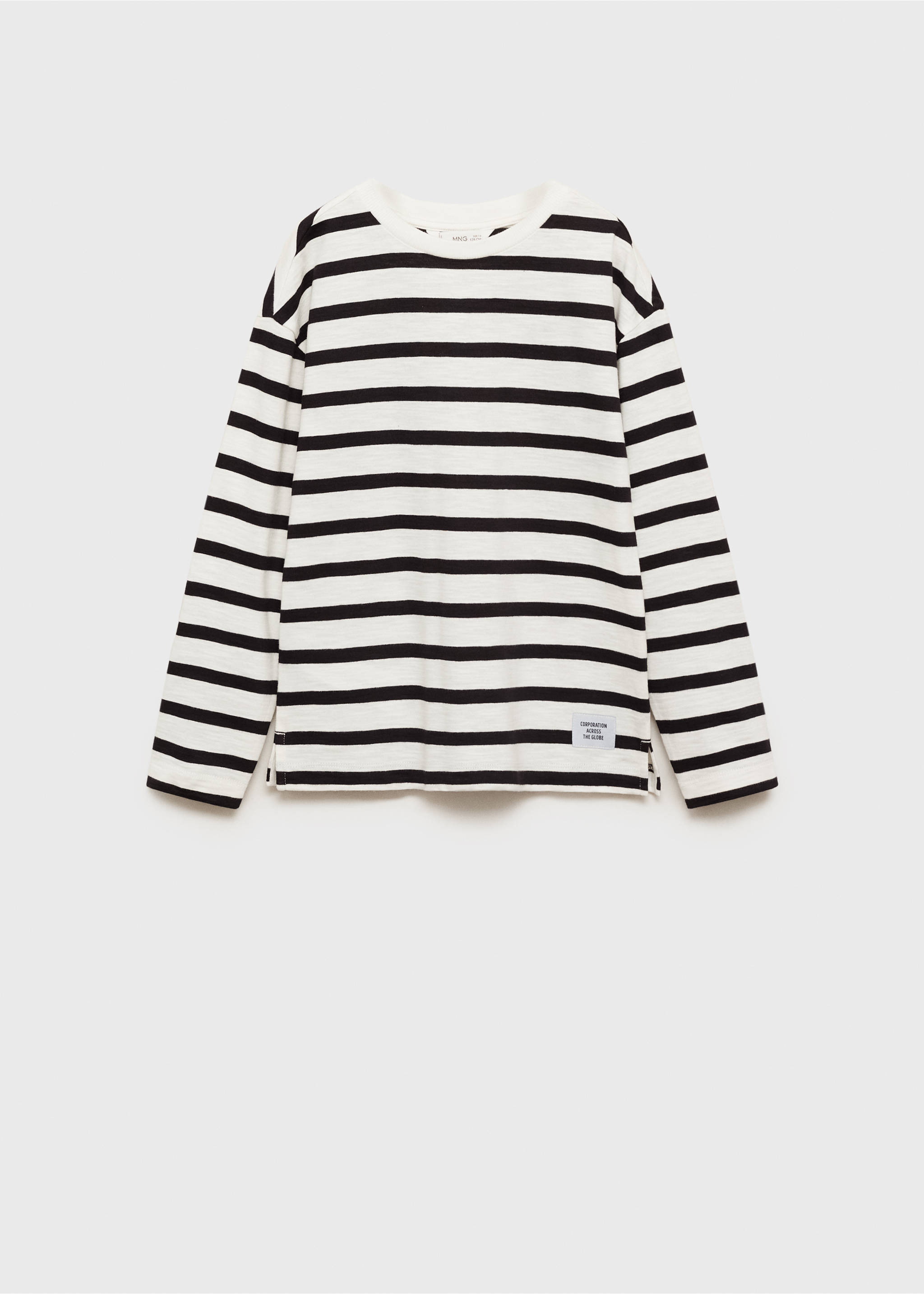 T-shirt manches longues rayures - Article sans modèle, Noir. Ref: 87073275-00.