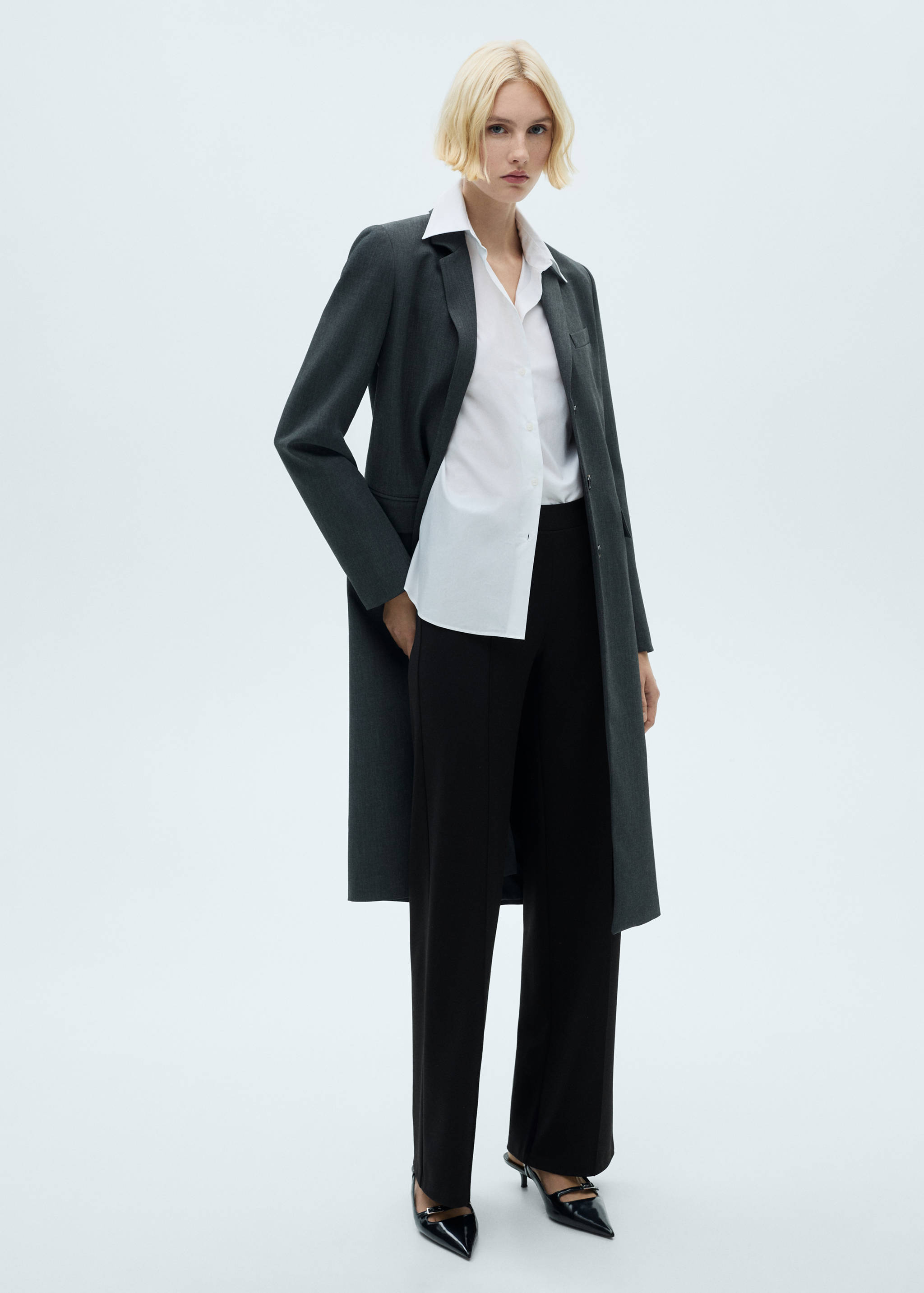 Straight knitted trousers - Details of the article 2