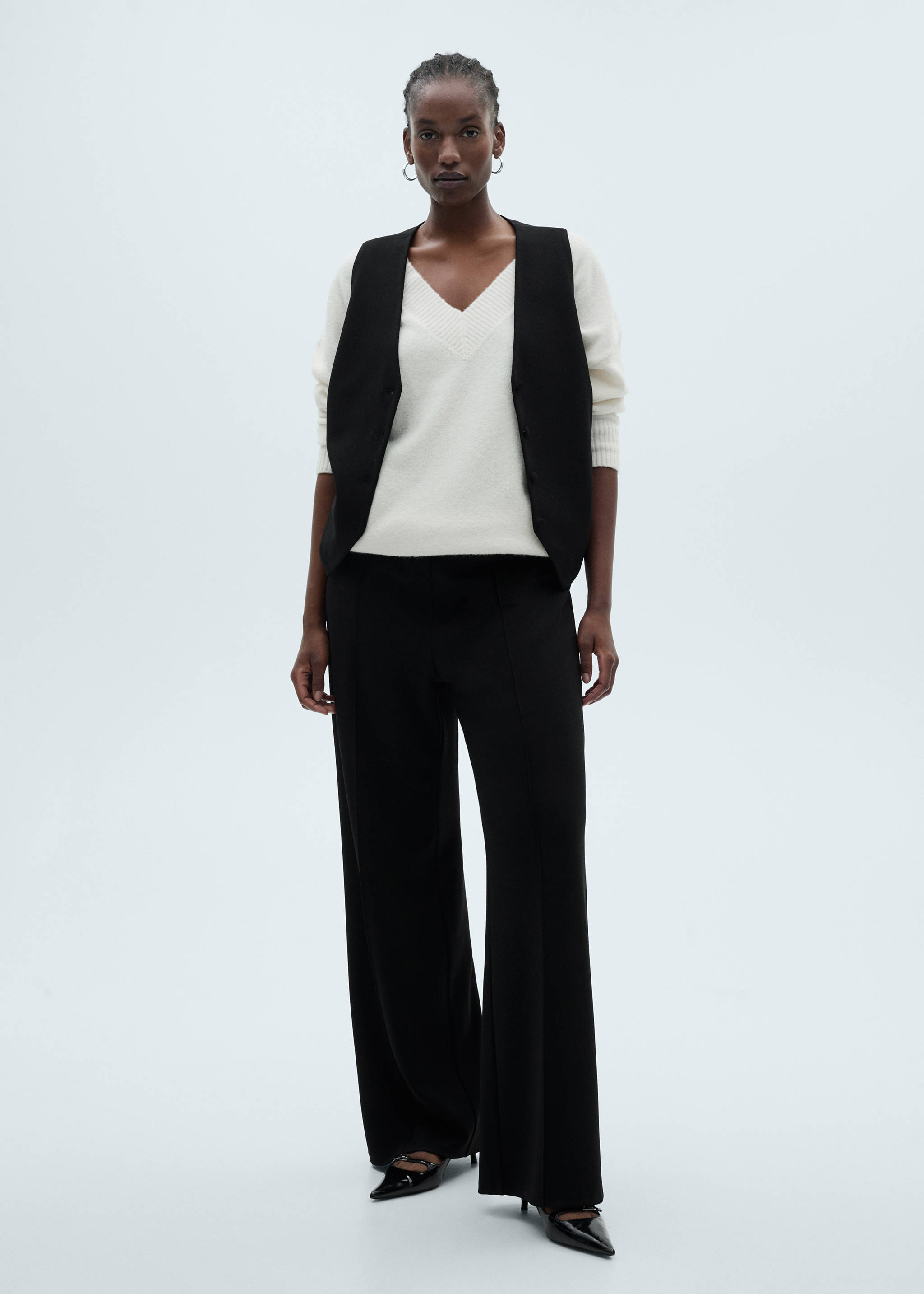 Straight knitted trousers - Details of the article 3