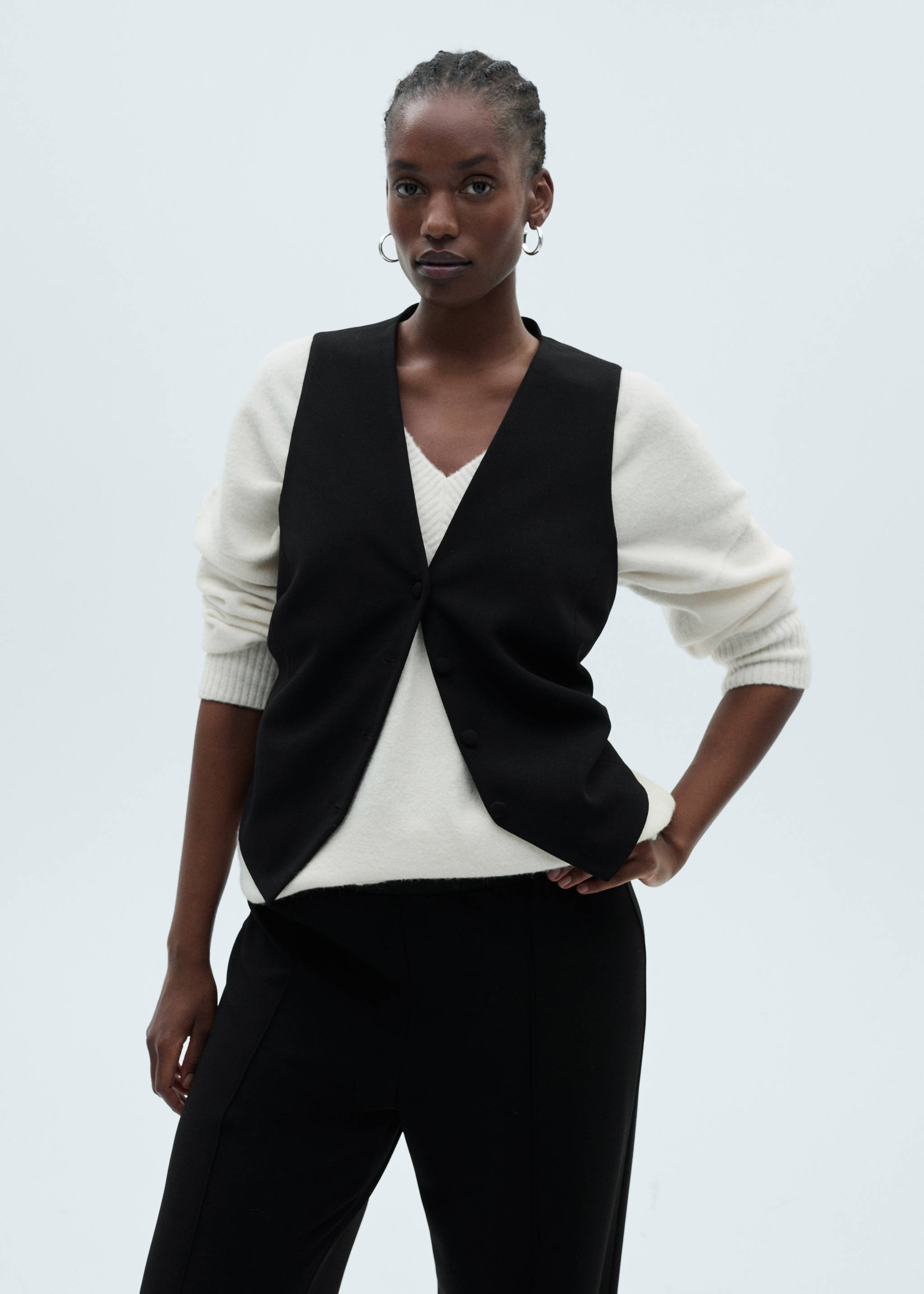 Straight knitted trousers - Details of the article 5