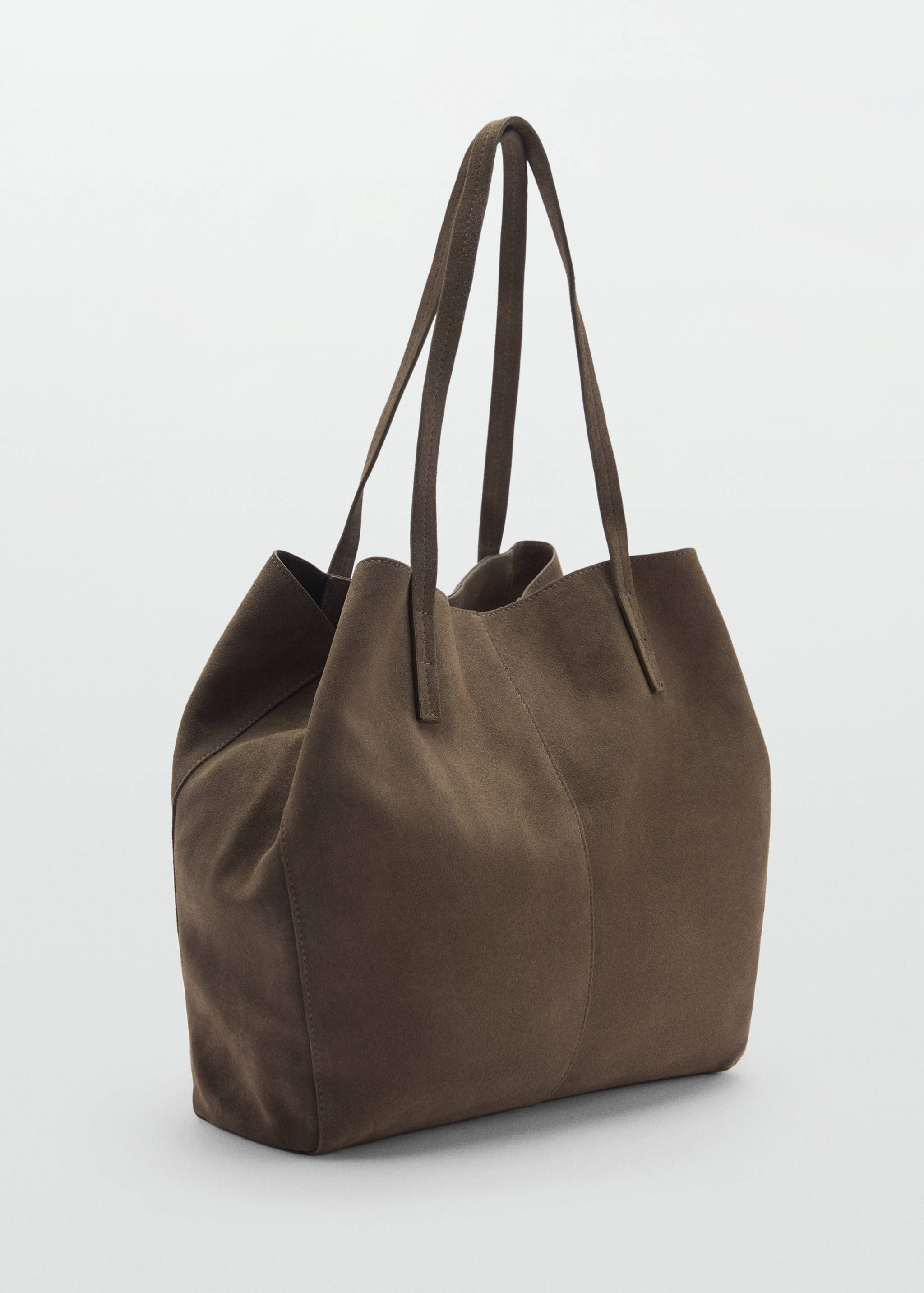 Shopper-Bag aus Rauleder - Mittlere Ansicht