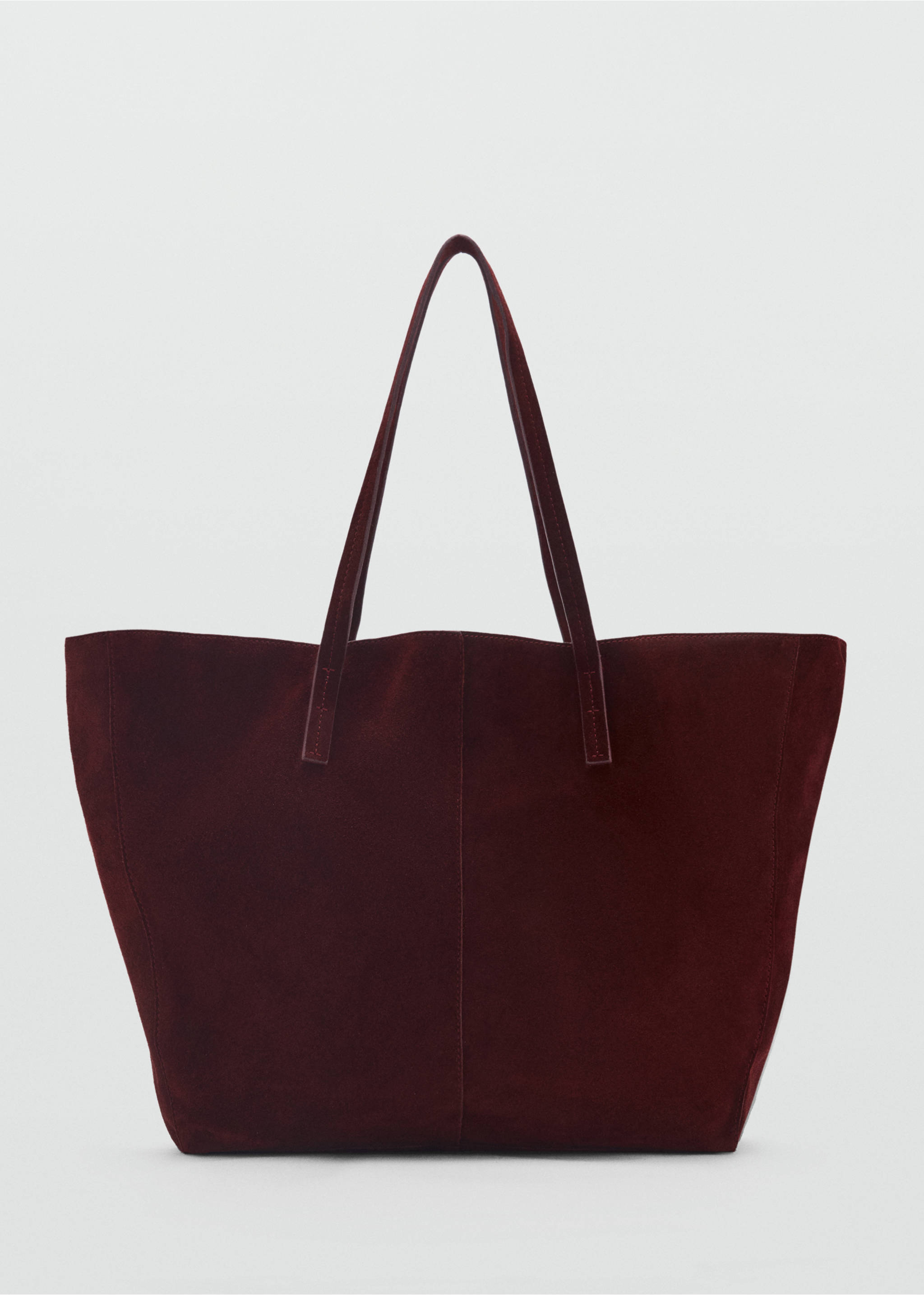 Suede shopper bag - Article without model, Burgundy. Ref: 87073281-00.