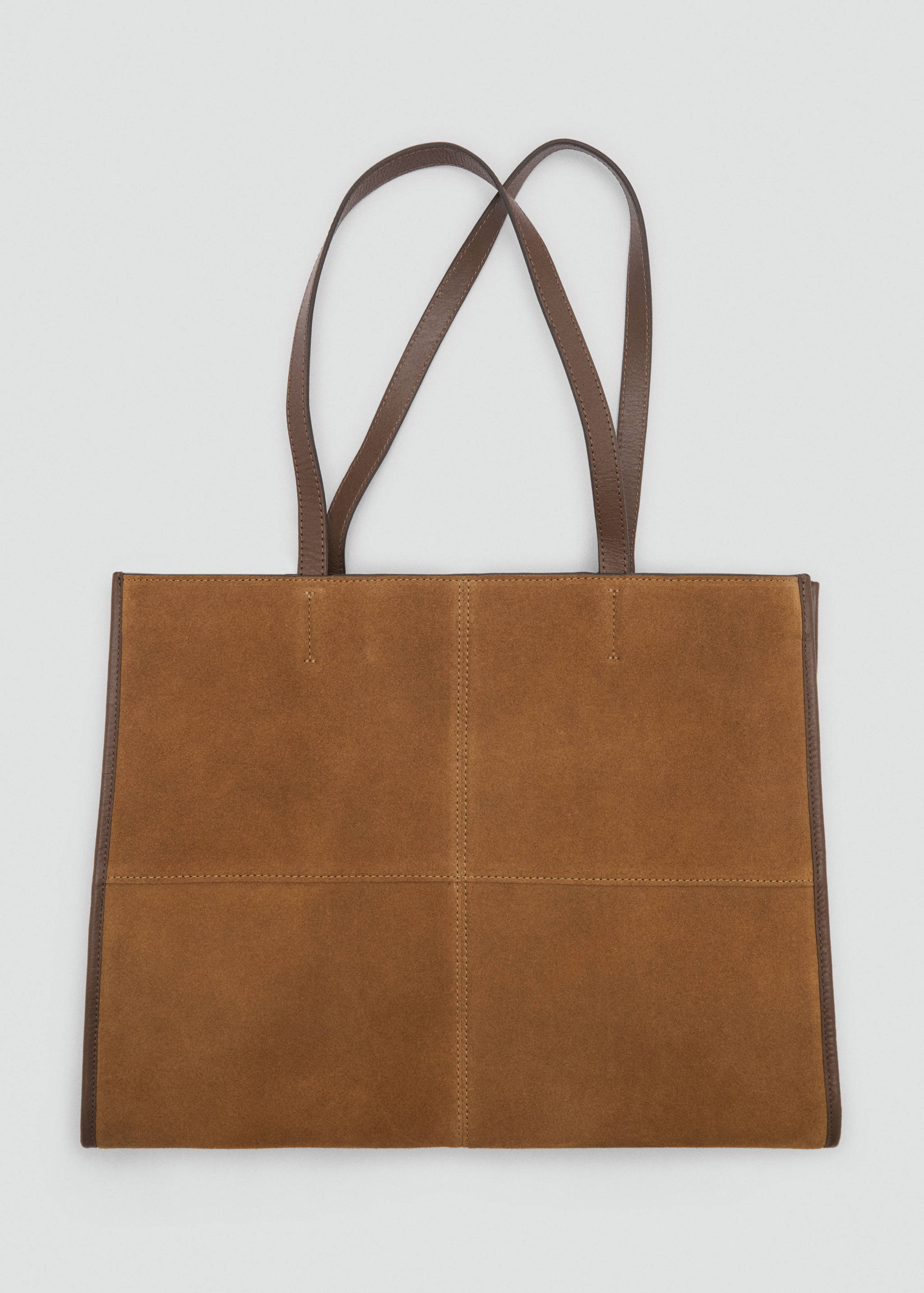 Leather shopper bag with stitching - Details of the article 4