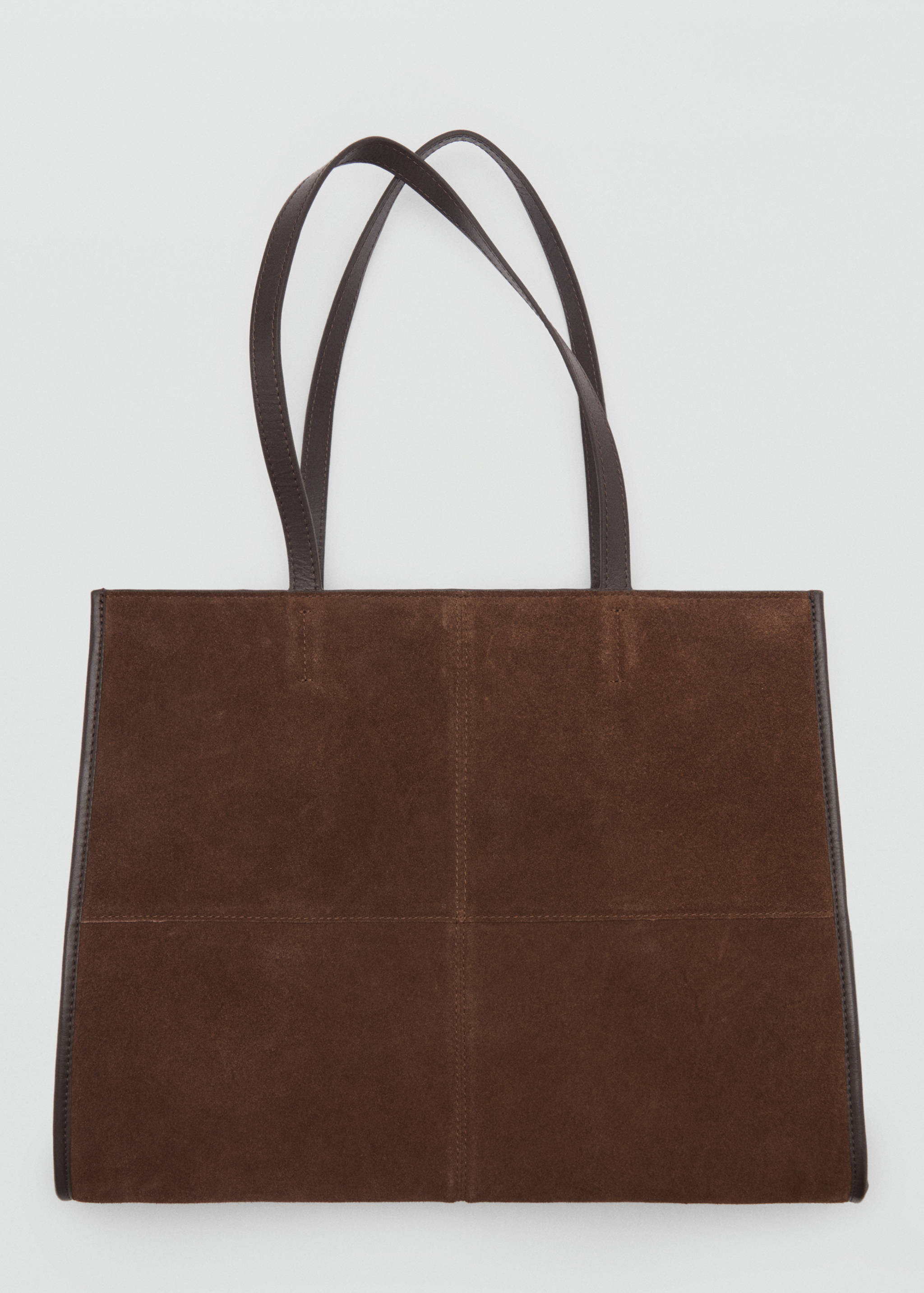 Leather shopper bag with stitching - Details of the article 4
