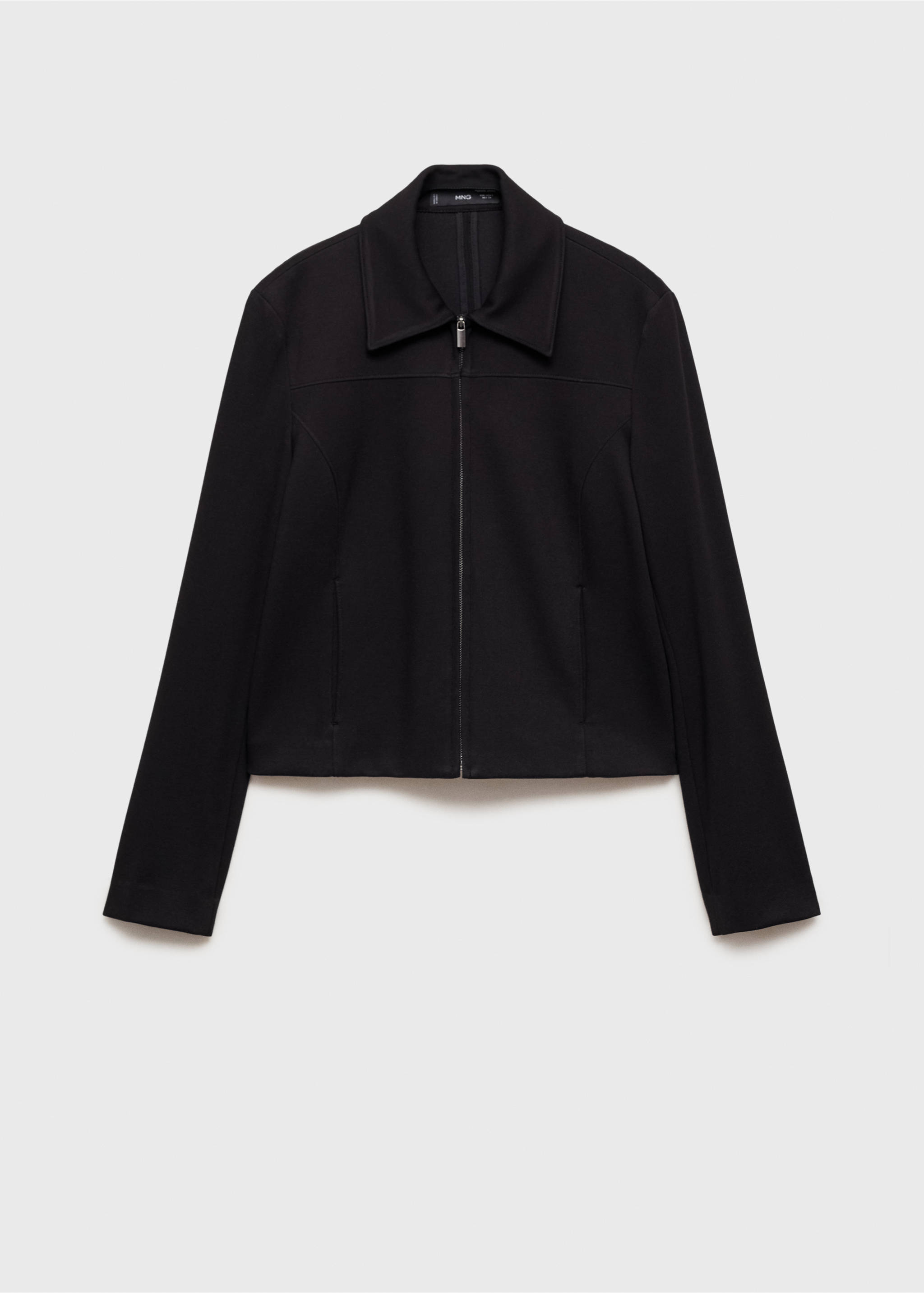 Zipper fitted jacket - Article without model, Black. Ref: 87073284-00.