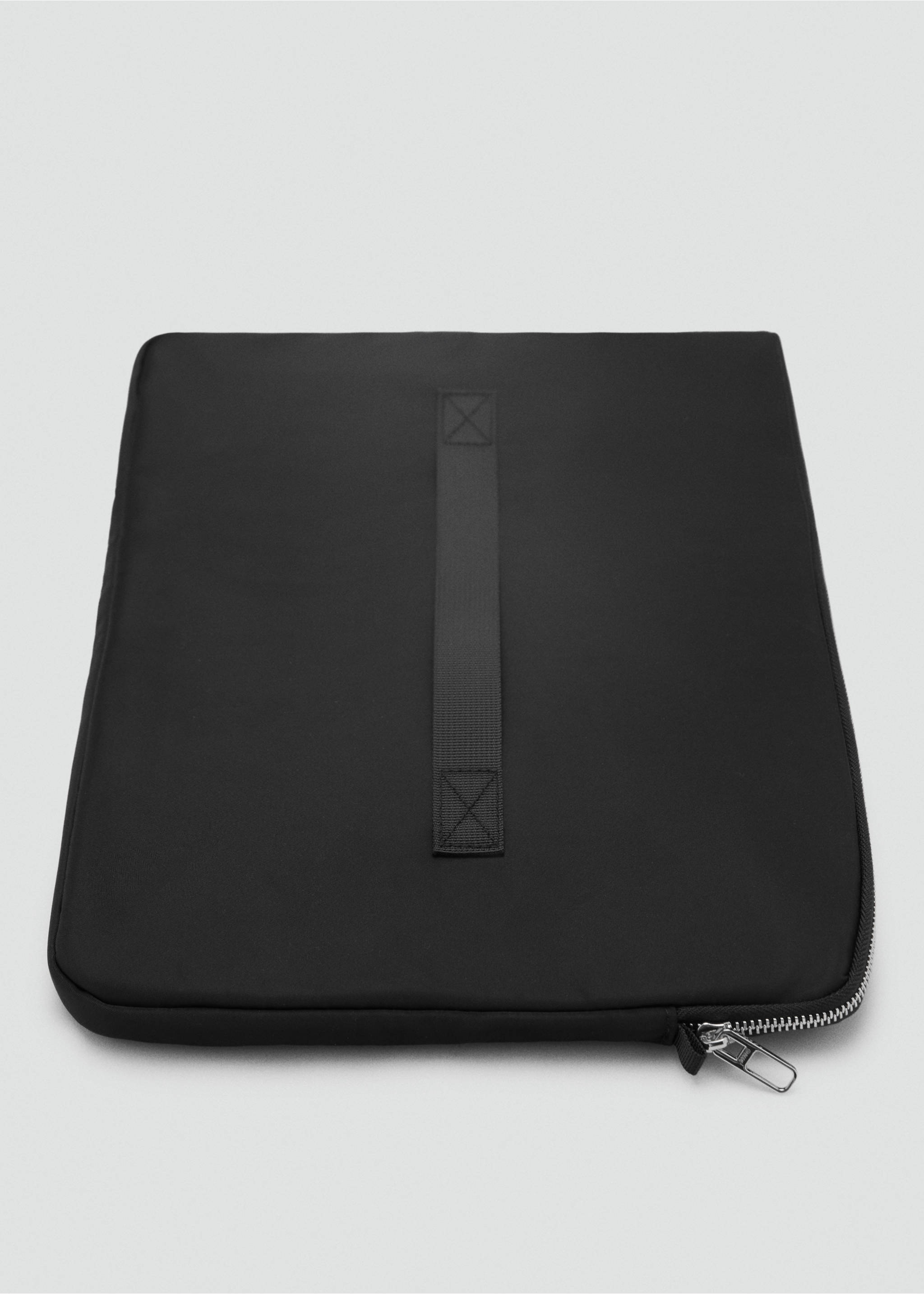Nylon laptop case - Details of the article 1, Black. Ref: 87073285-00.