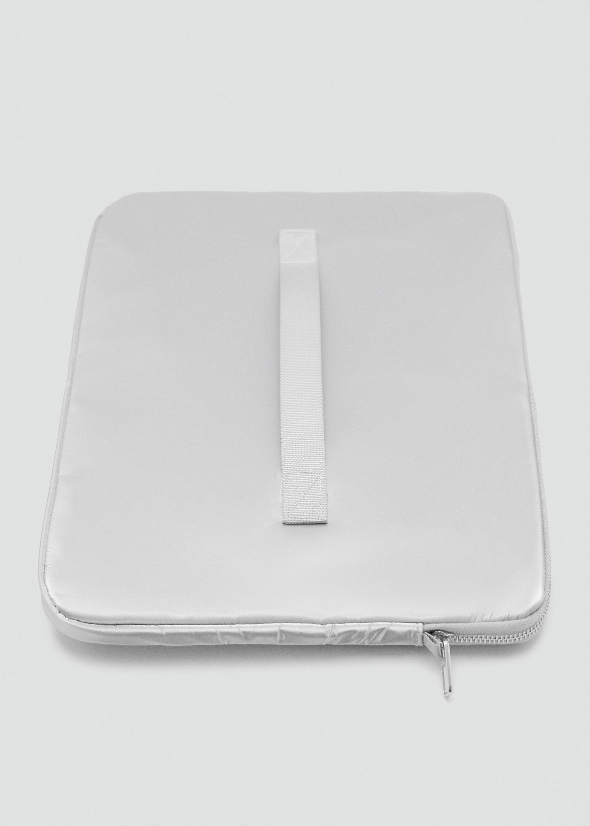 Capa de portátil de nylon - Pormenor do artigo 1, Prata. Ref: 87073285-00.