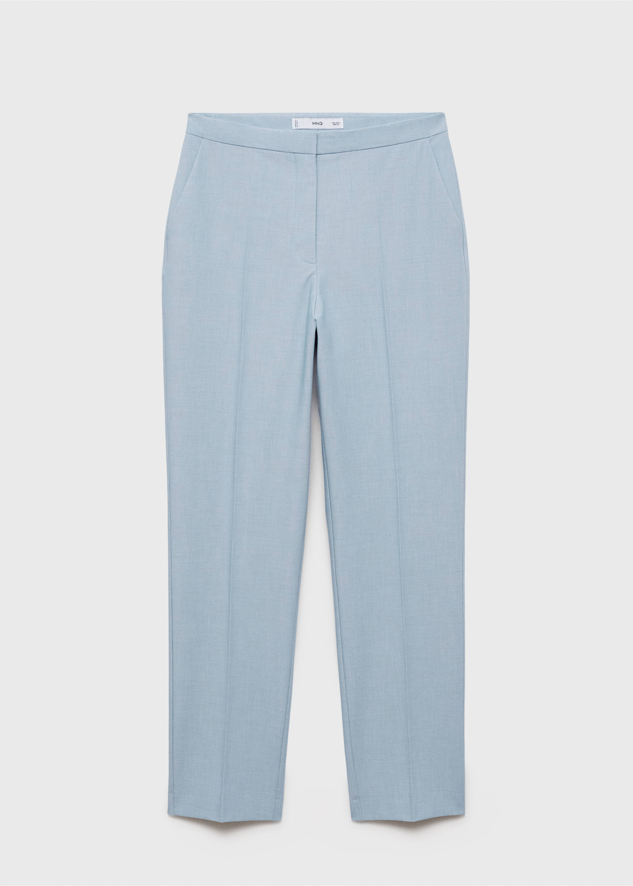 Straight suit trousers - Article without model, Sky Blue. Ref: 87073292-00.