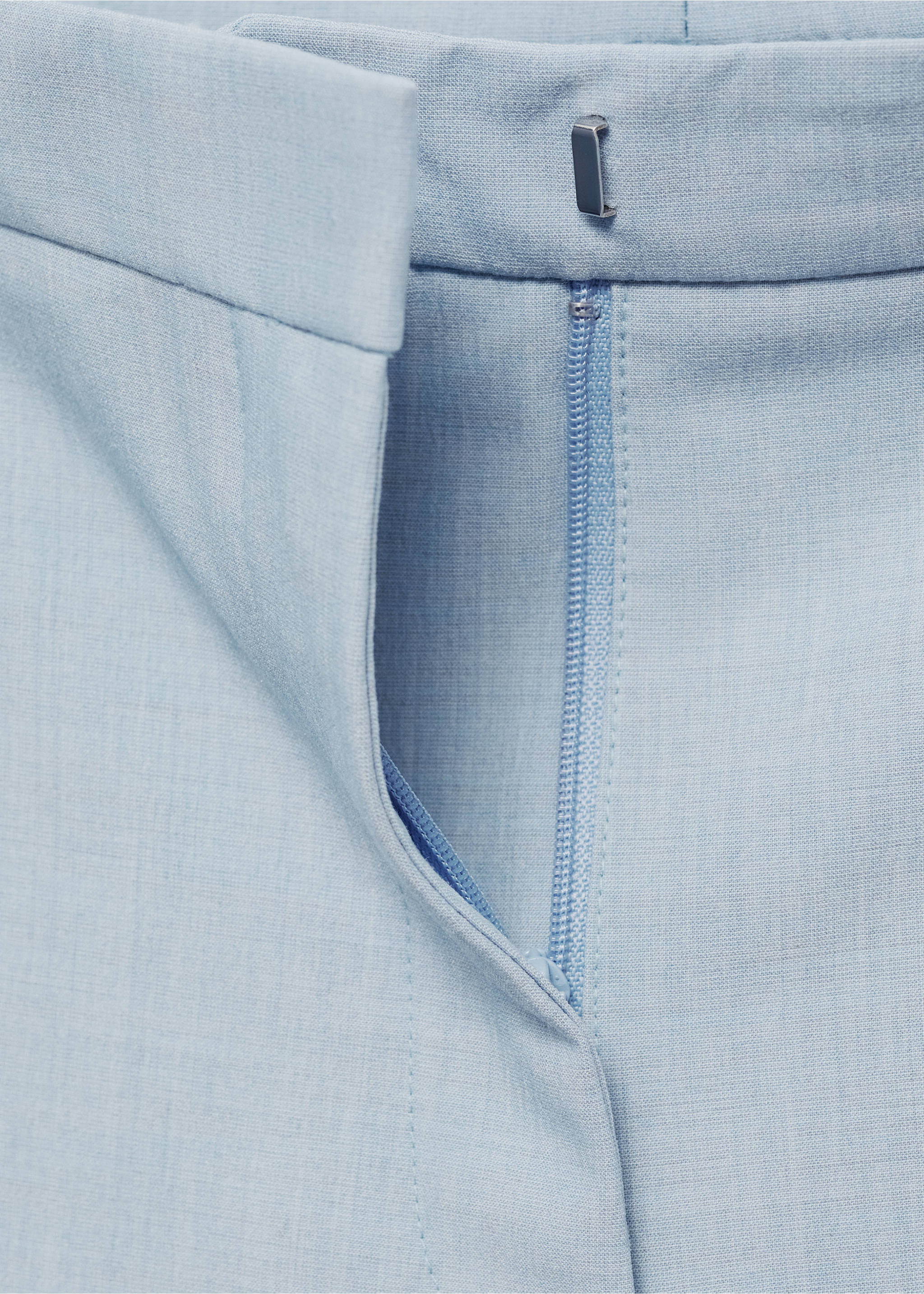 Straight suit trousers - Details of the article 8, Sky Blue. Ref: 87073292-00.