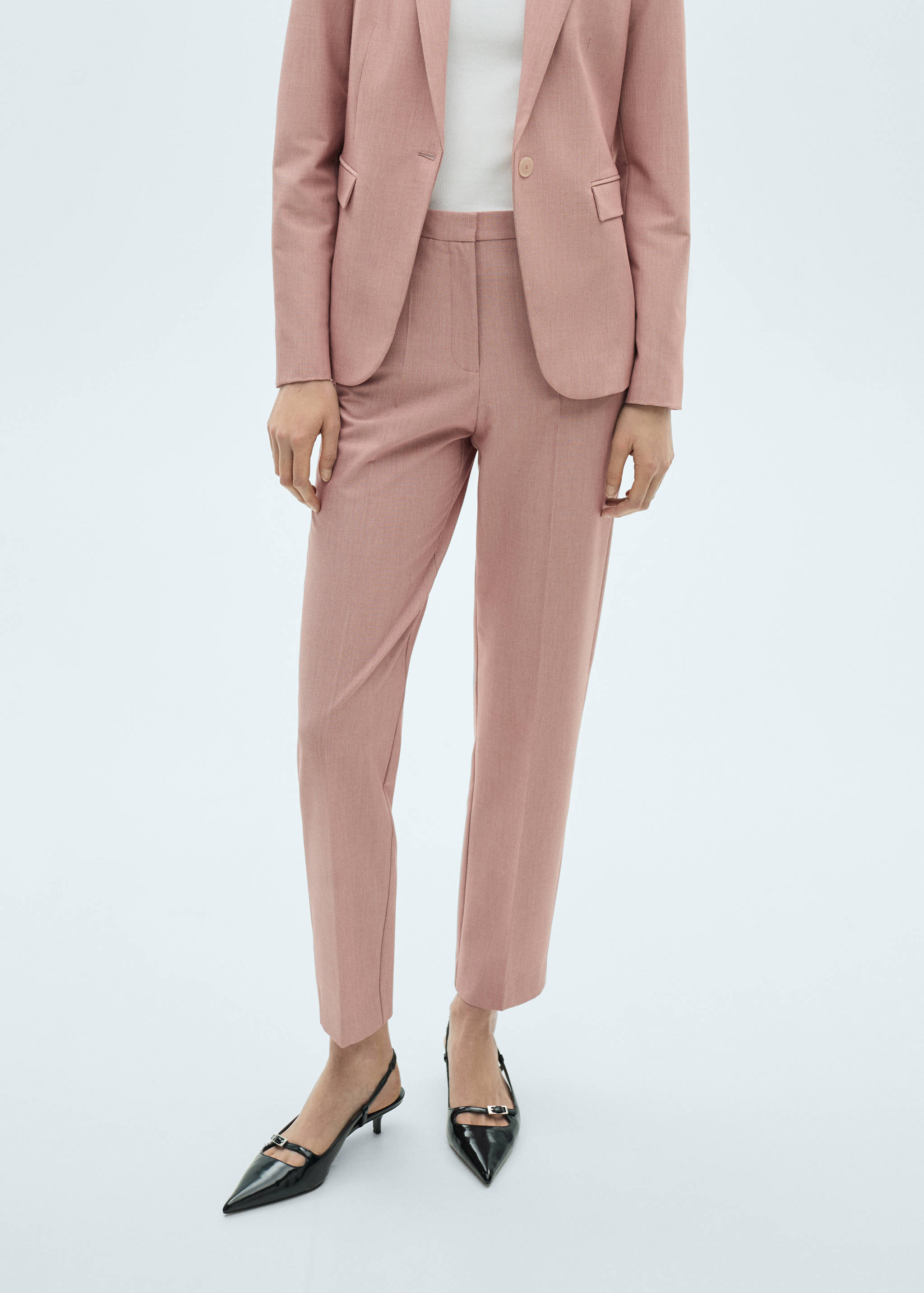 Straight suit trousers - Medium plane