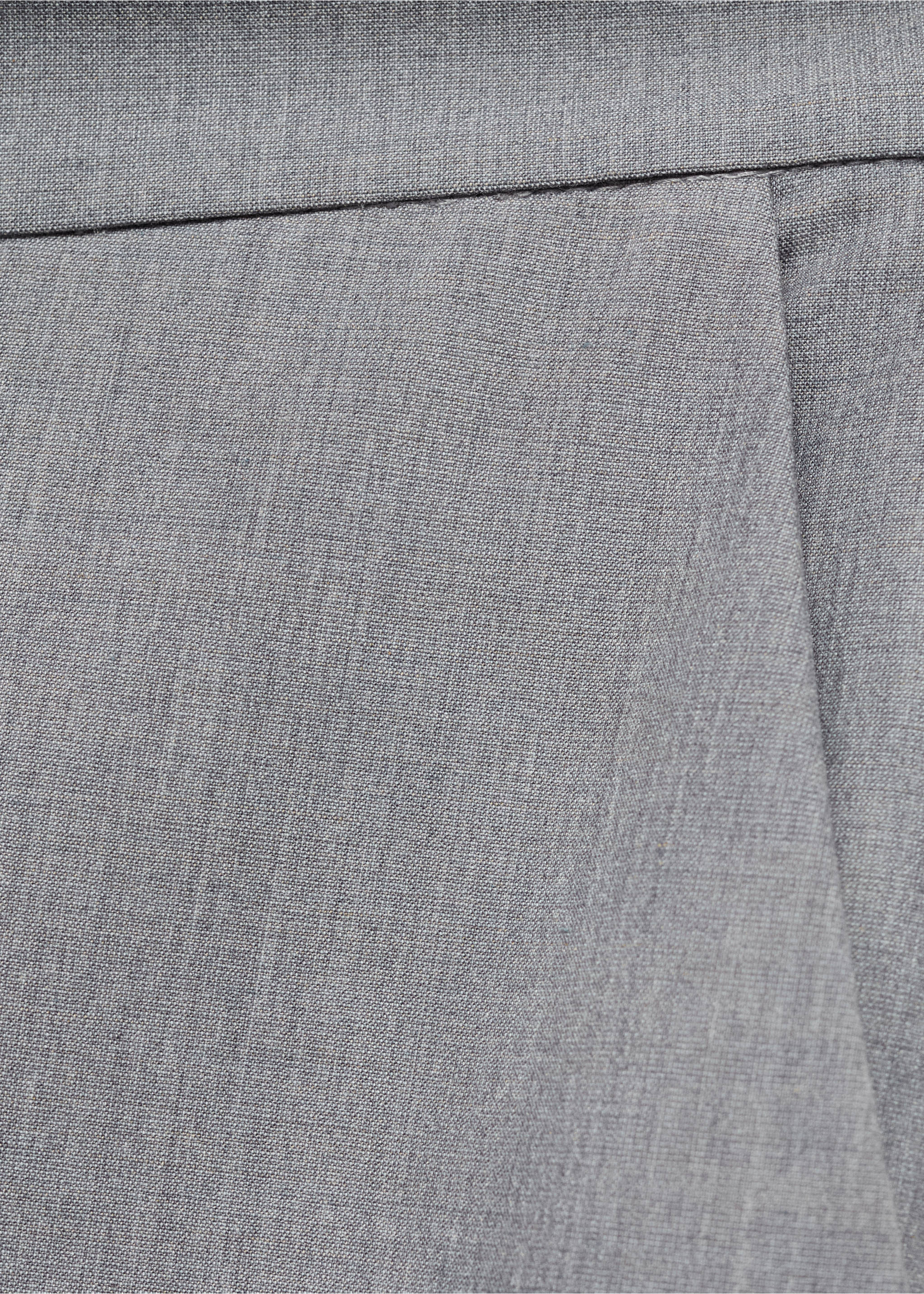 Straight suit trousers - Details of the article 0, Grey. Ref: 87073292-00.