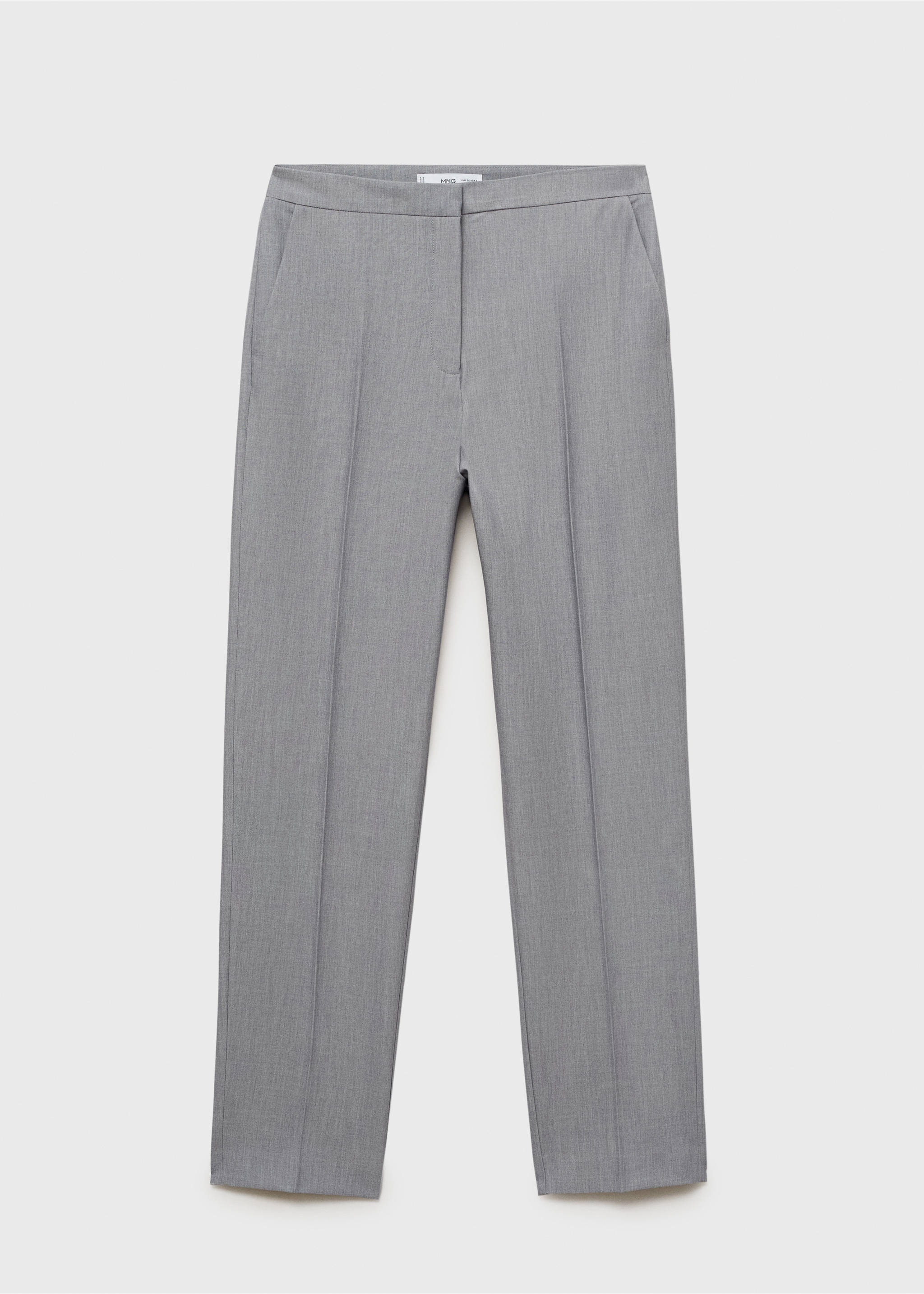 Straight suit trousers - Article without model, Grey. Ref: 87073292-00.