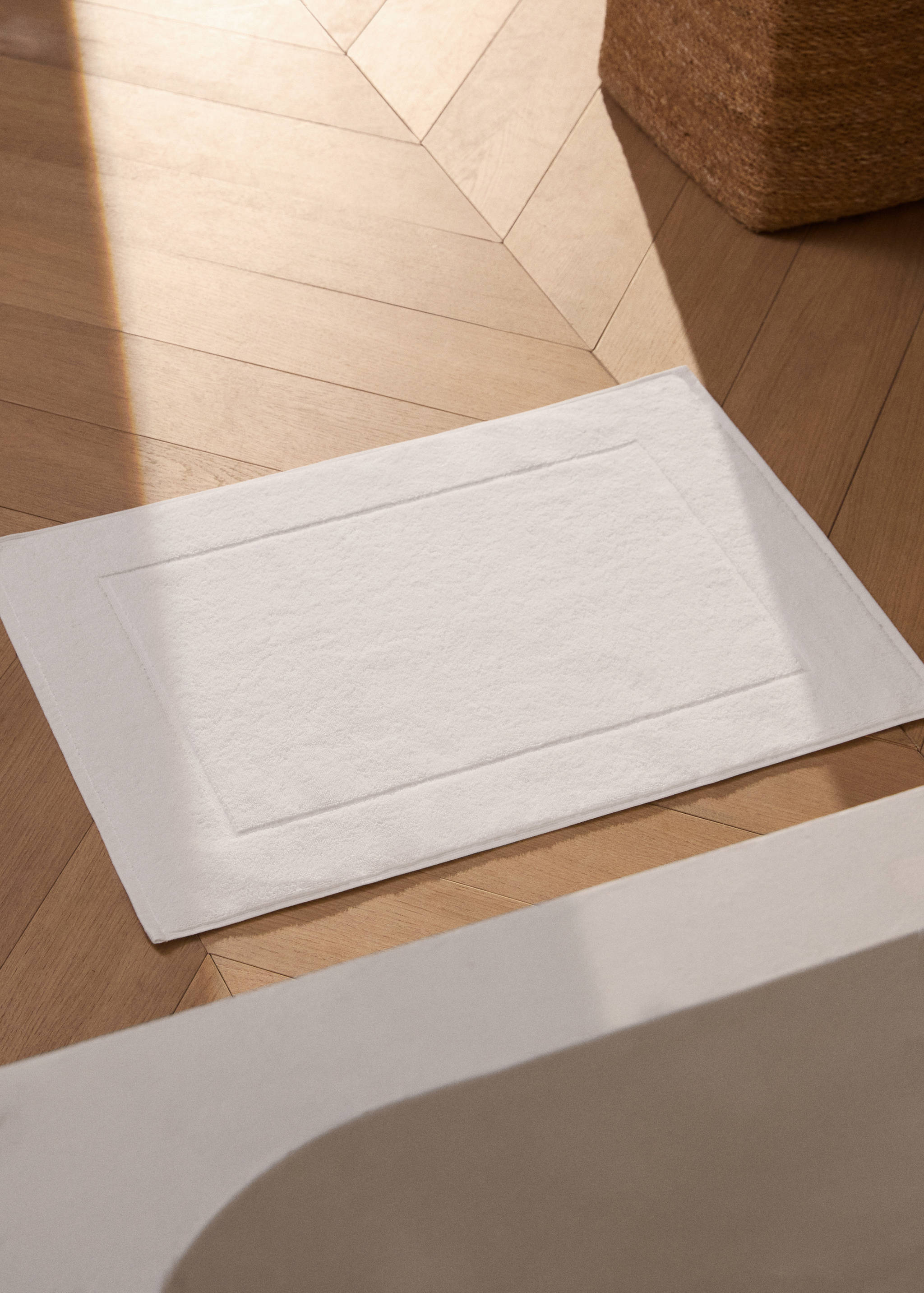 Catifa bany cotó ris - Pla general