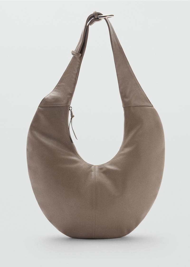 Half-moon leather bag
