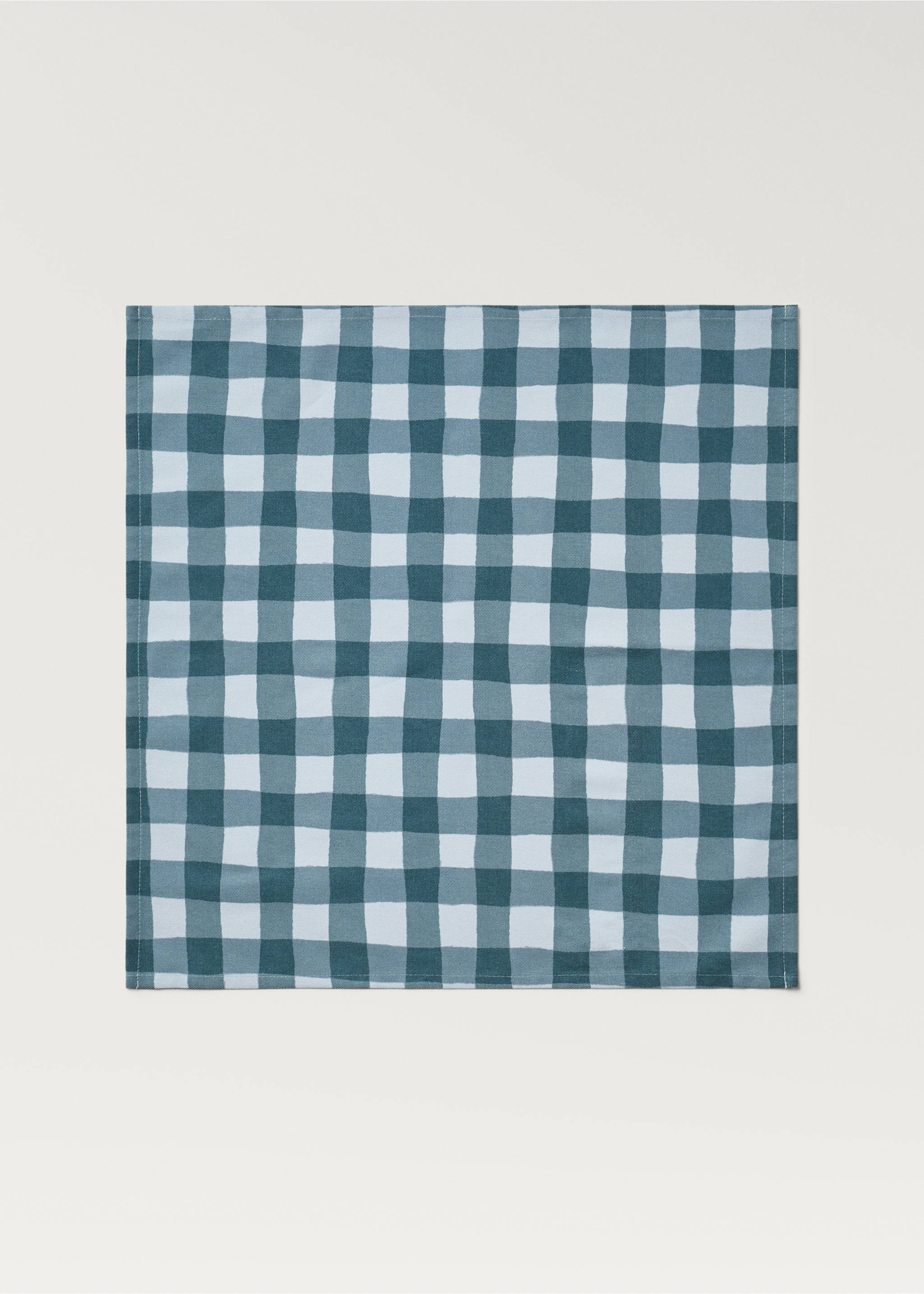 Baumwollservietten mit Karomuster - Artikel ohne Model, Minzgrün. Ref: 87073300-00.