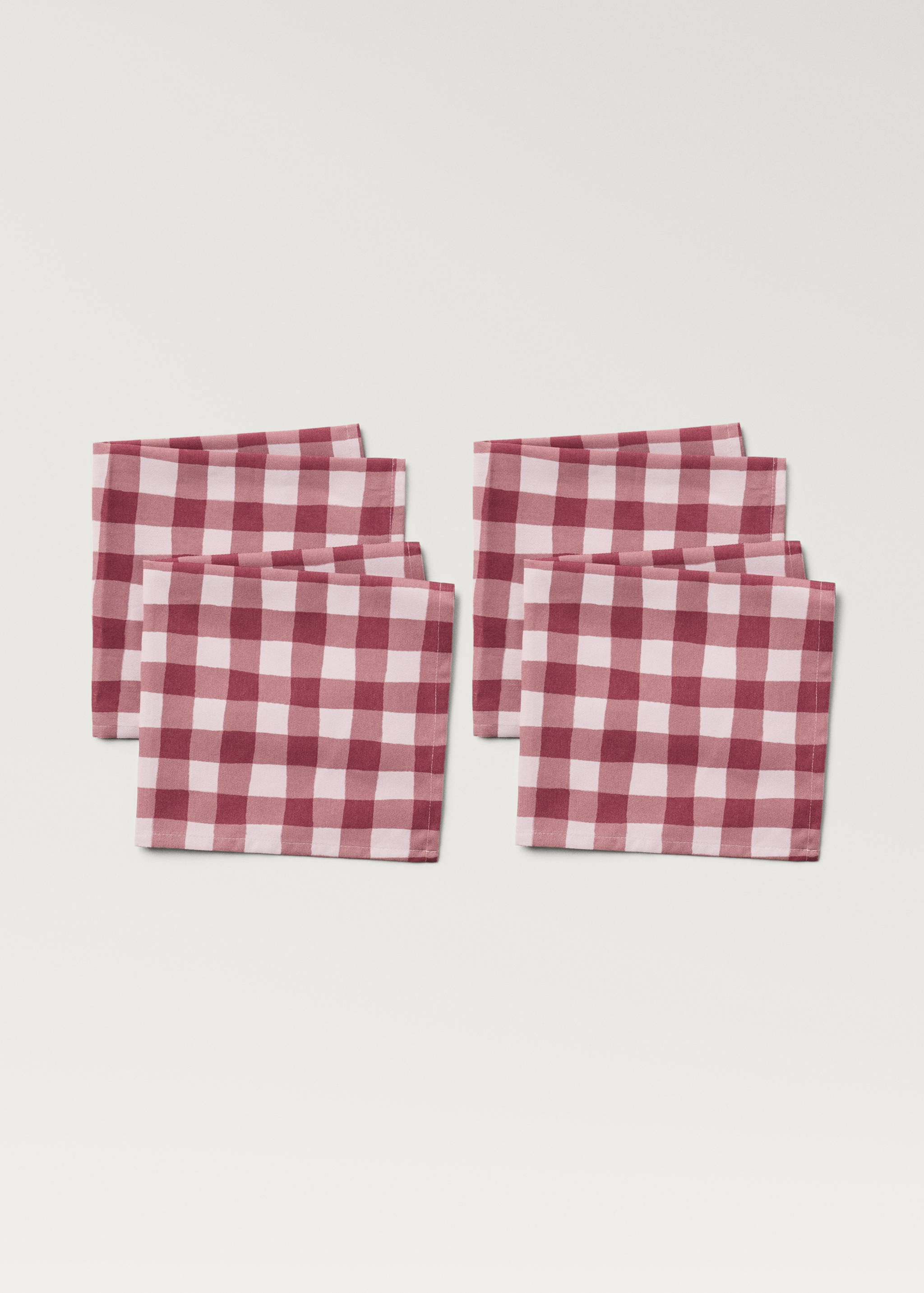 Baumwollservietten mit Karomuster - Detail des Artikels 1