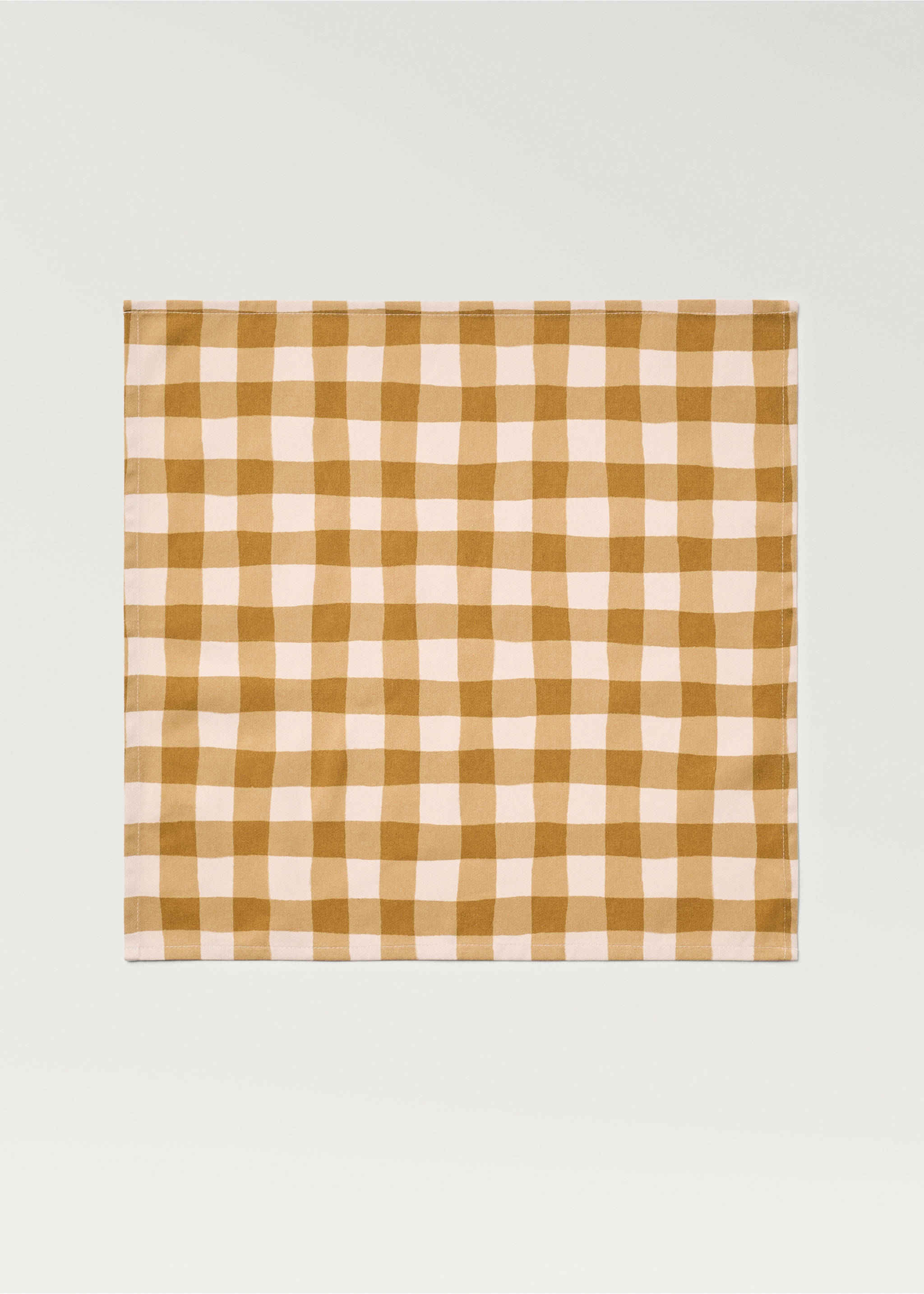 Cotton check napkins - Article without model, Medium Pink. Ref: 87073300-00.