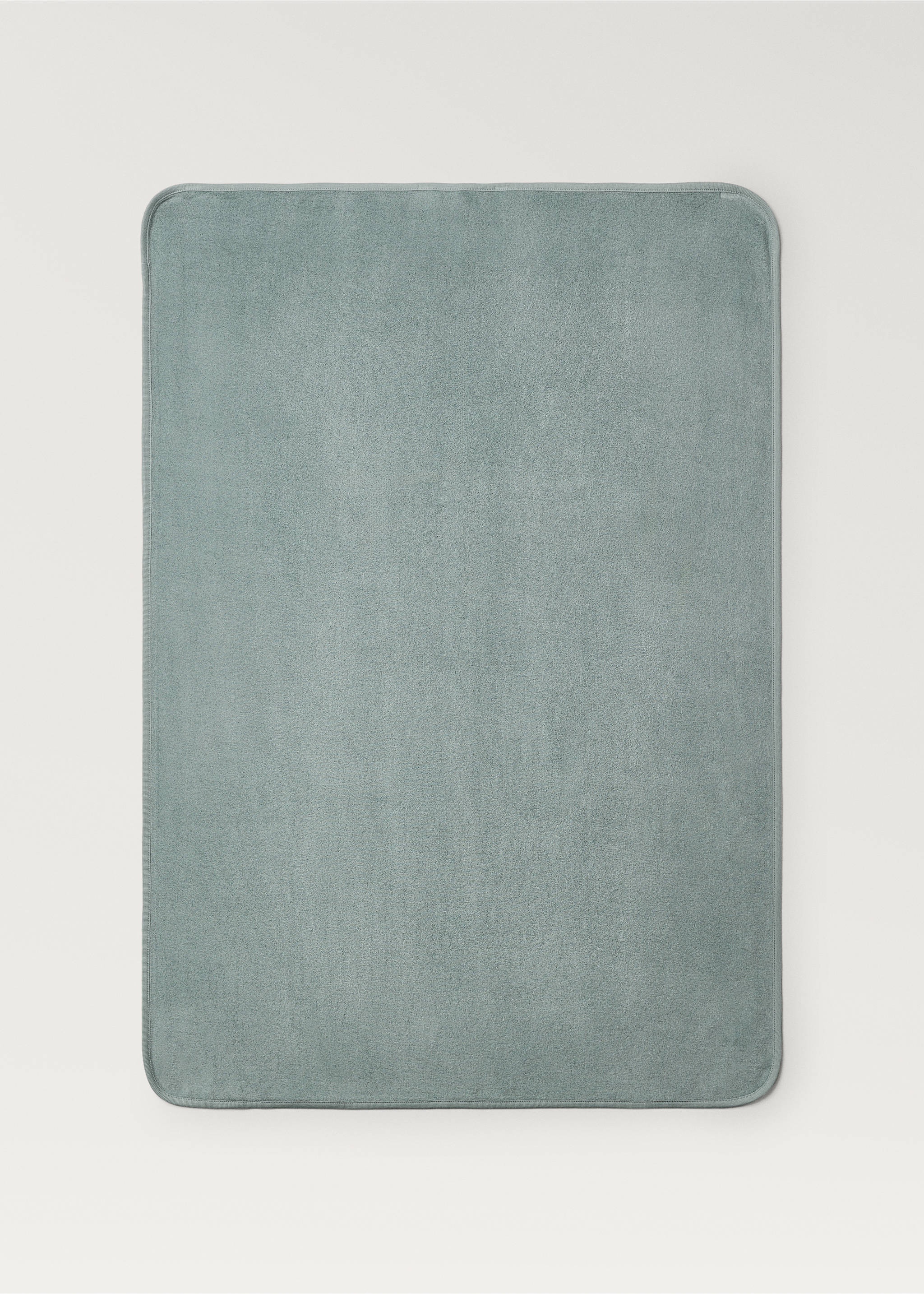 Terry baby blanket - Details of the article 3, Mint Green. Ref: 87073302-00.