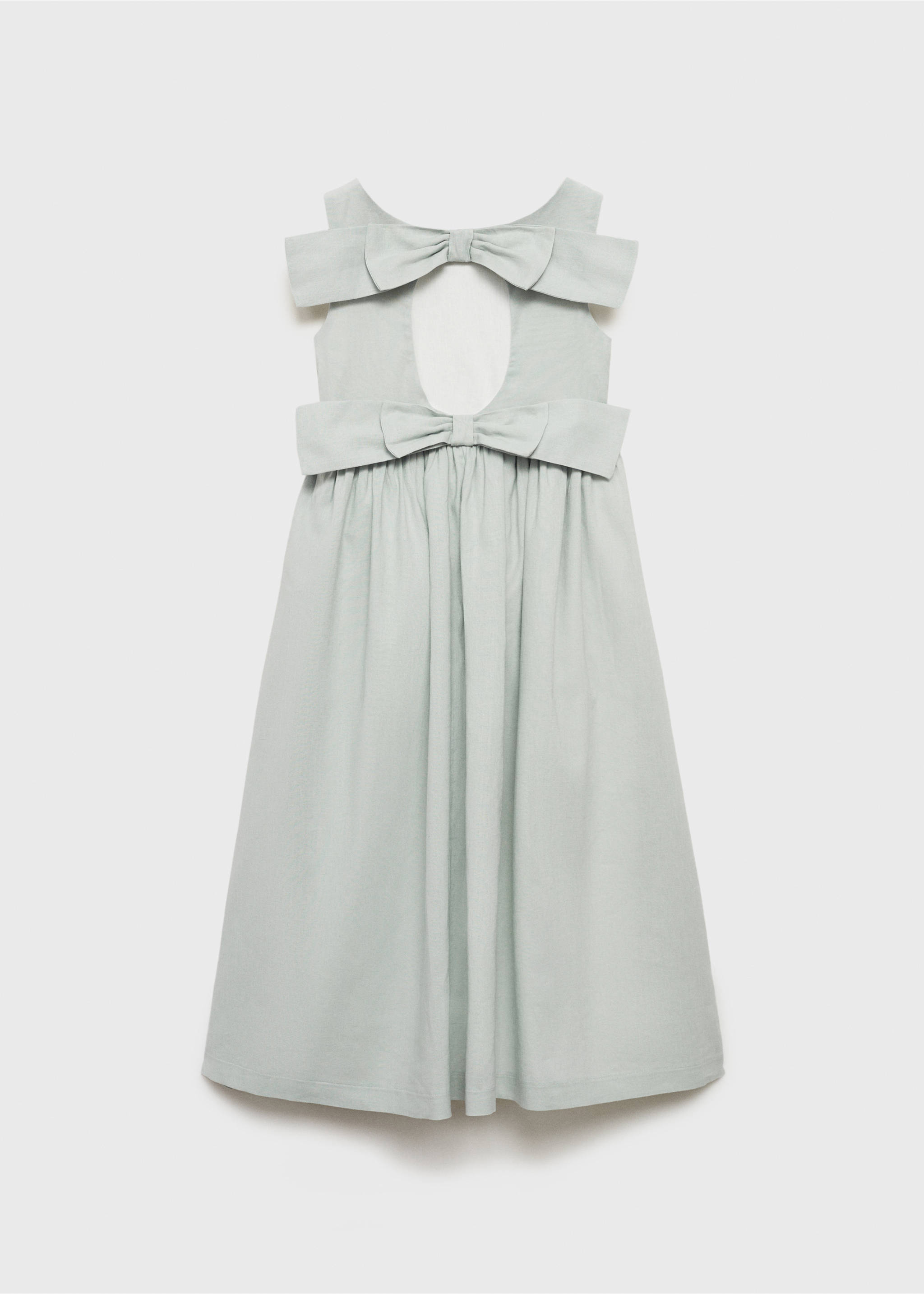 Robe lin nœud - Verso de l’article, Bleu. Ref: 87073634-00.