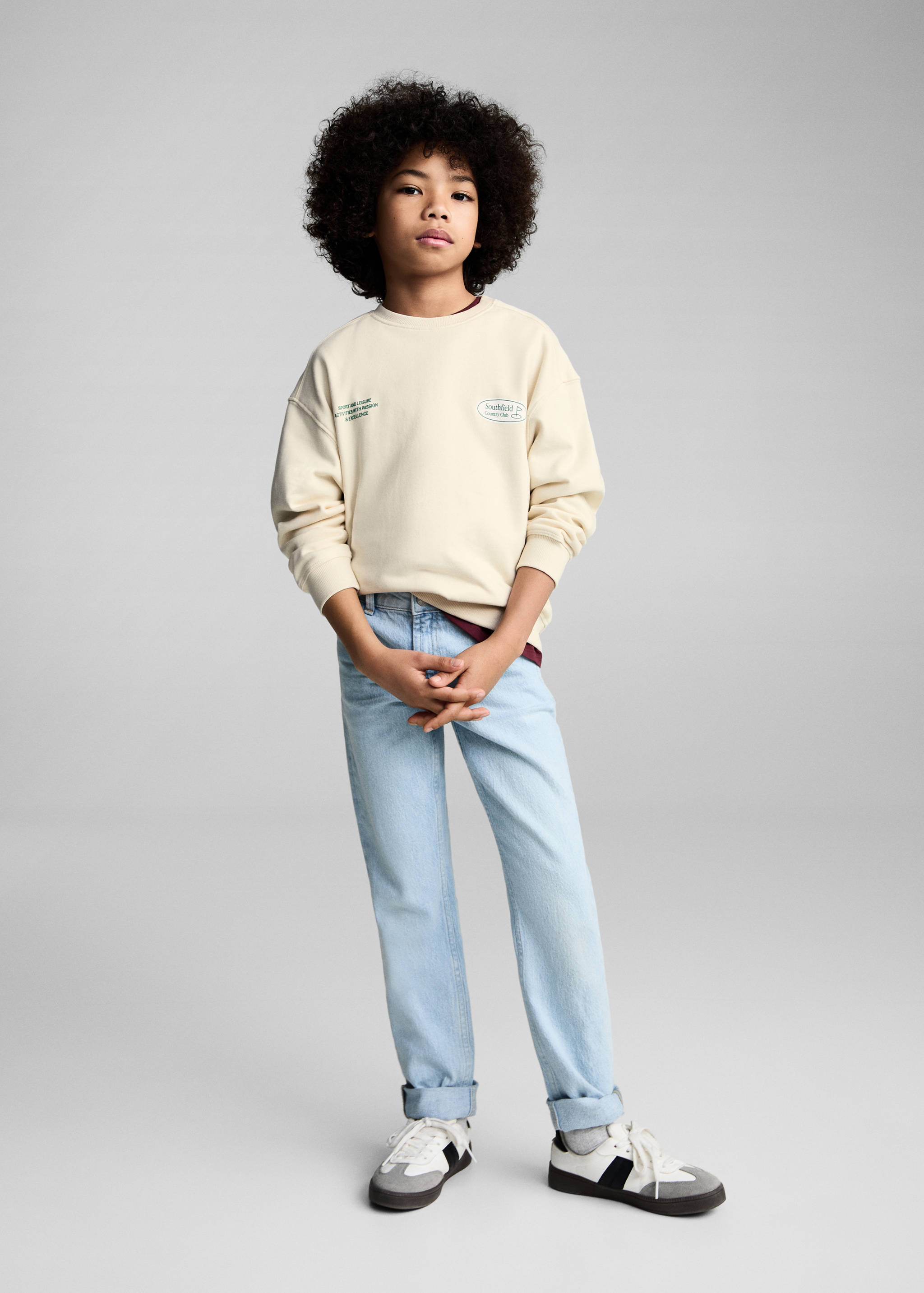 Printed cotton sweatshirt - General plane