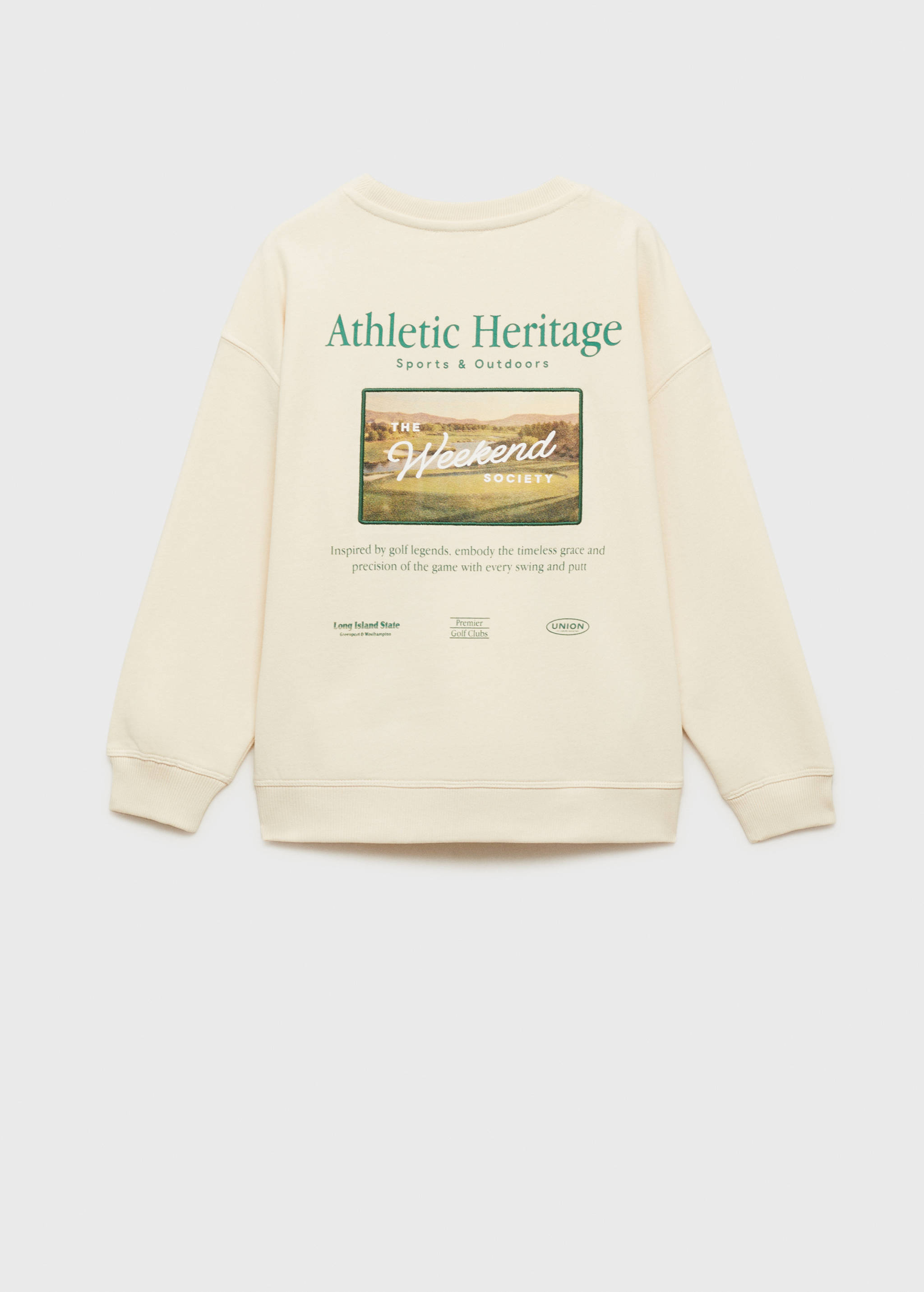 Gemustertes Baumwoll-Sweatshirt - Rückseite des Artikels