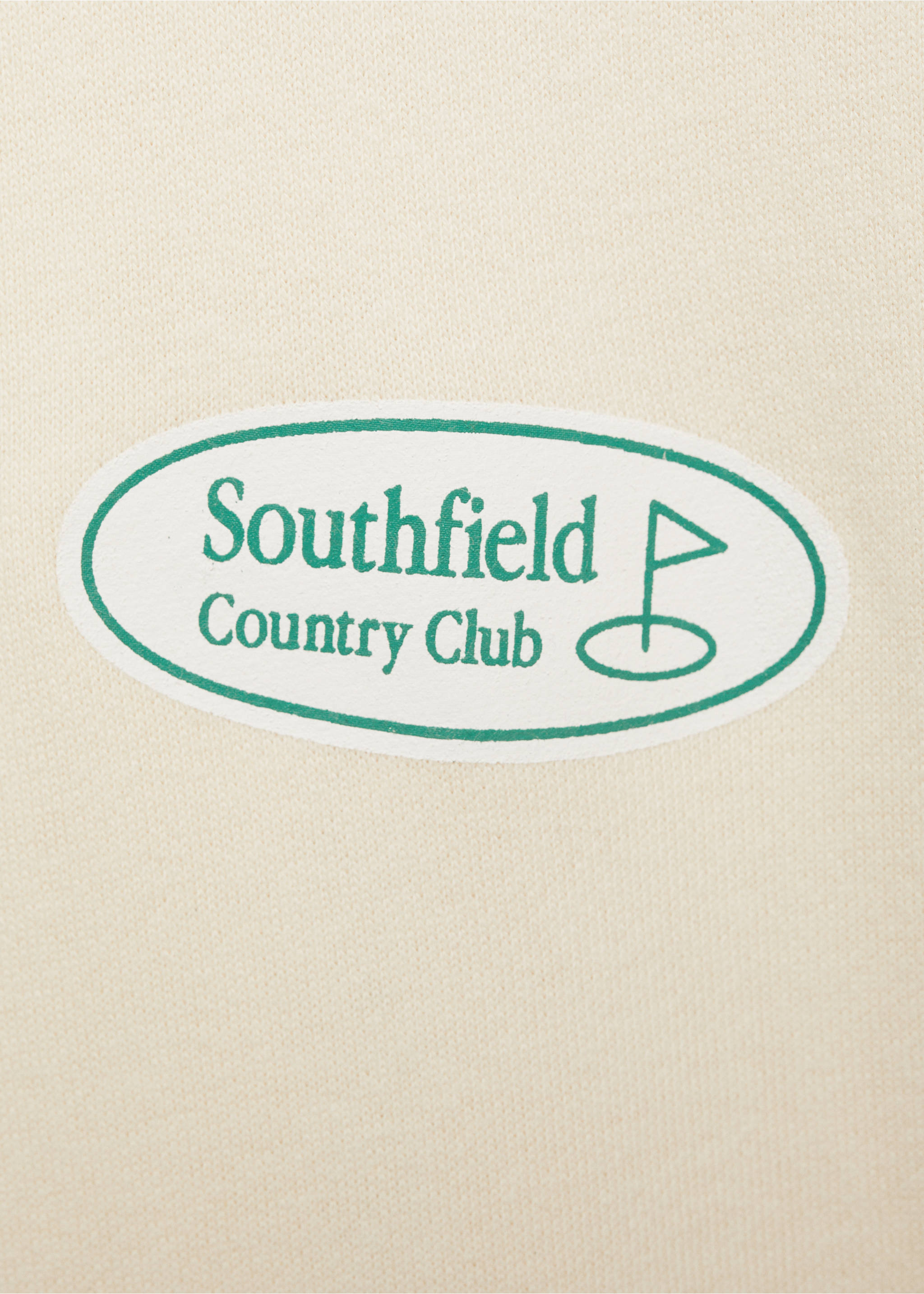 Printed cotton sweatshirt - Details of the article 8, Ecru. Ref: 87073642-00.