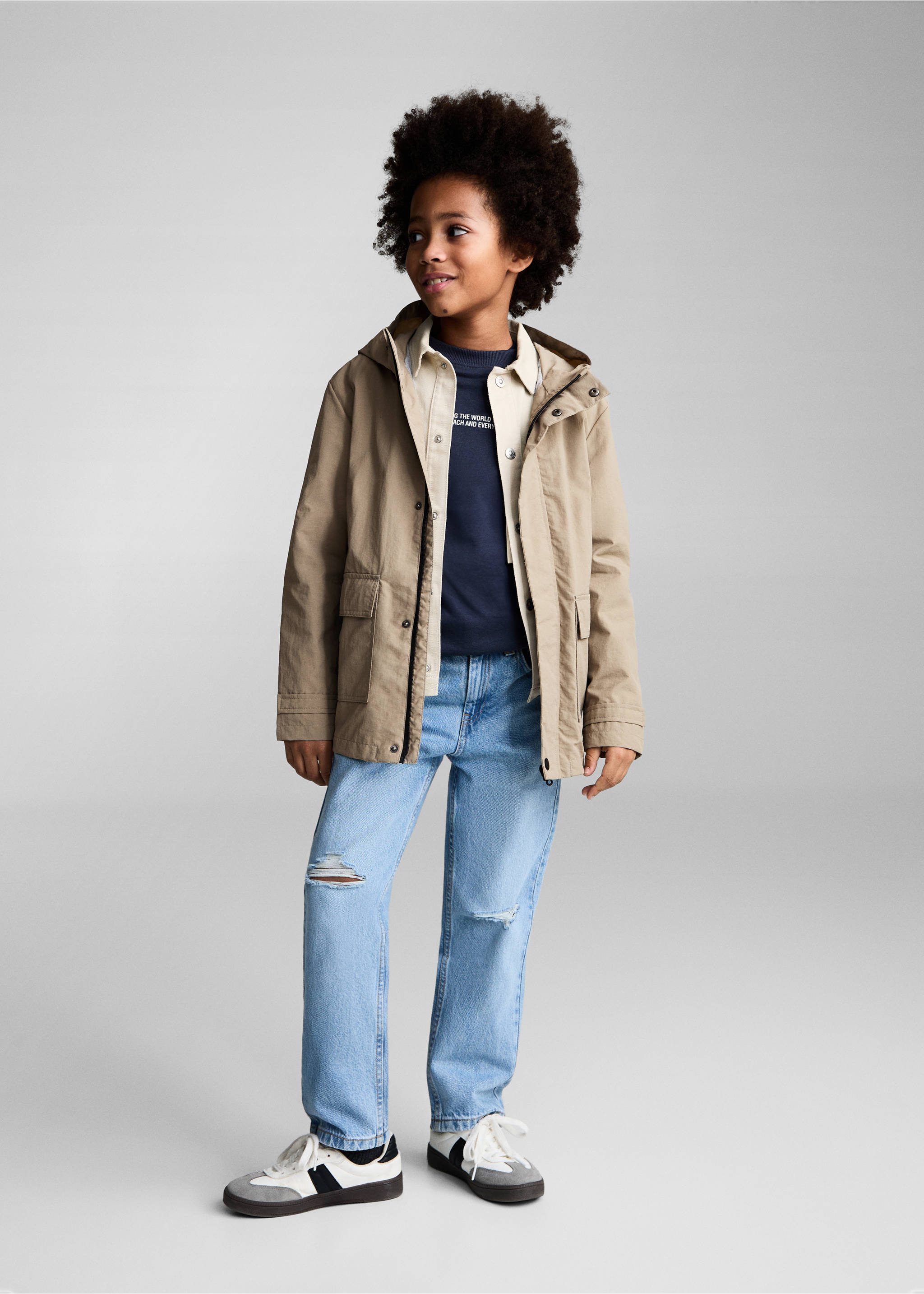 Hooded parka - General plane, Sand. Ref: 87073644-00.