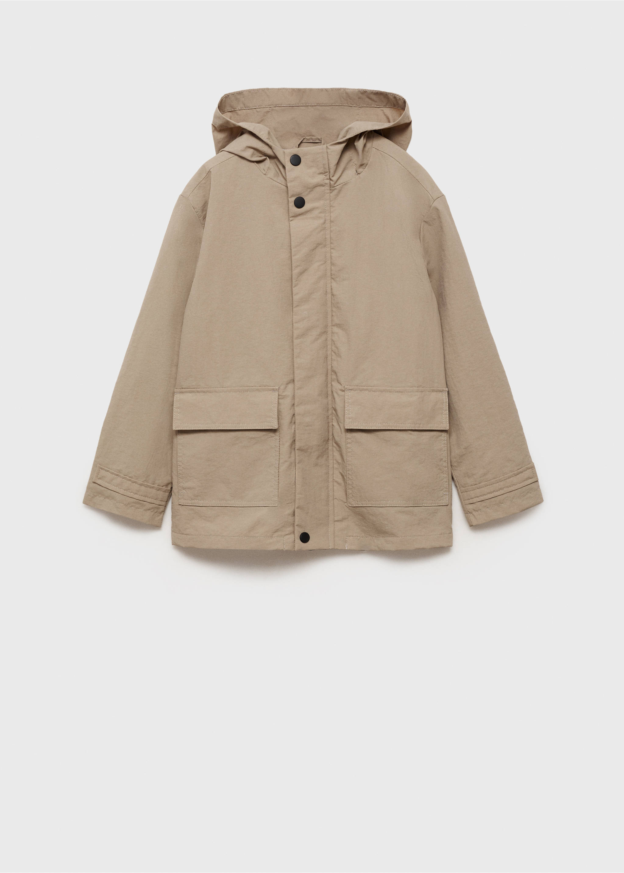 Hooded parka - Article without model, Sand. Ref: 87073644-00.