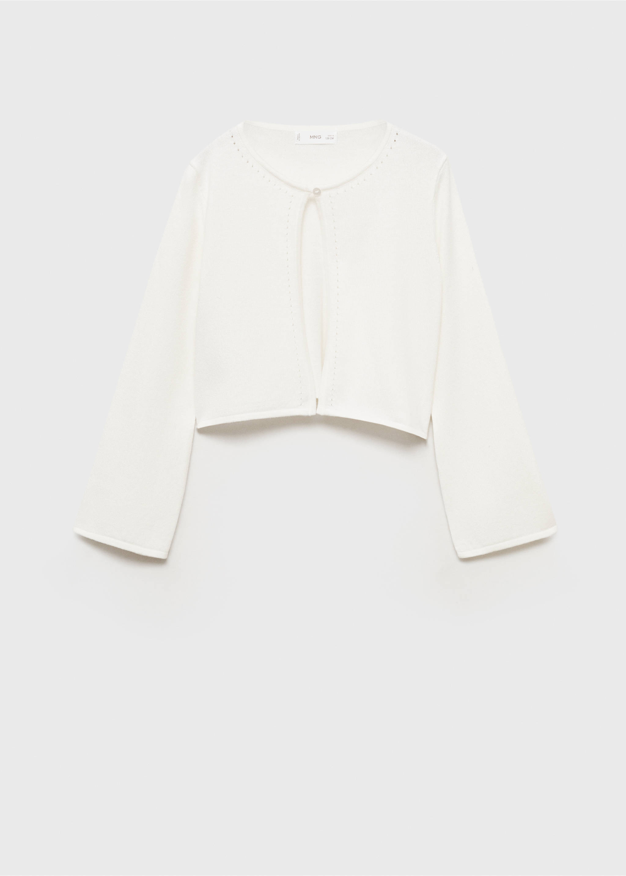 Fine-knit cotton cardigan - Article without model, Off White. Ref: 87073647-00.