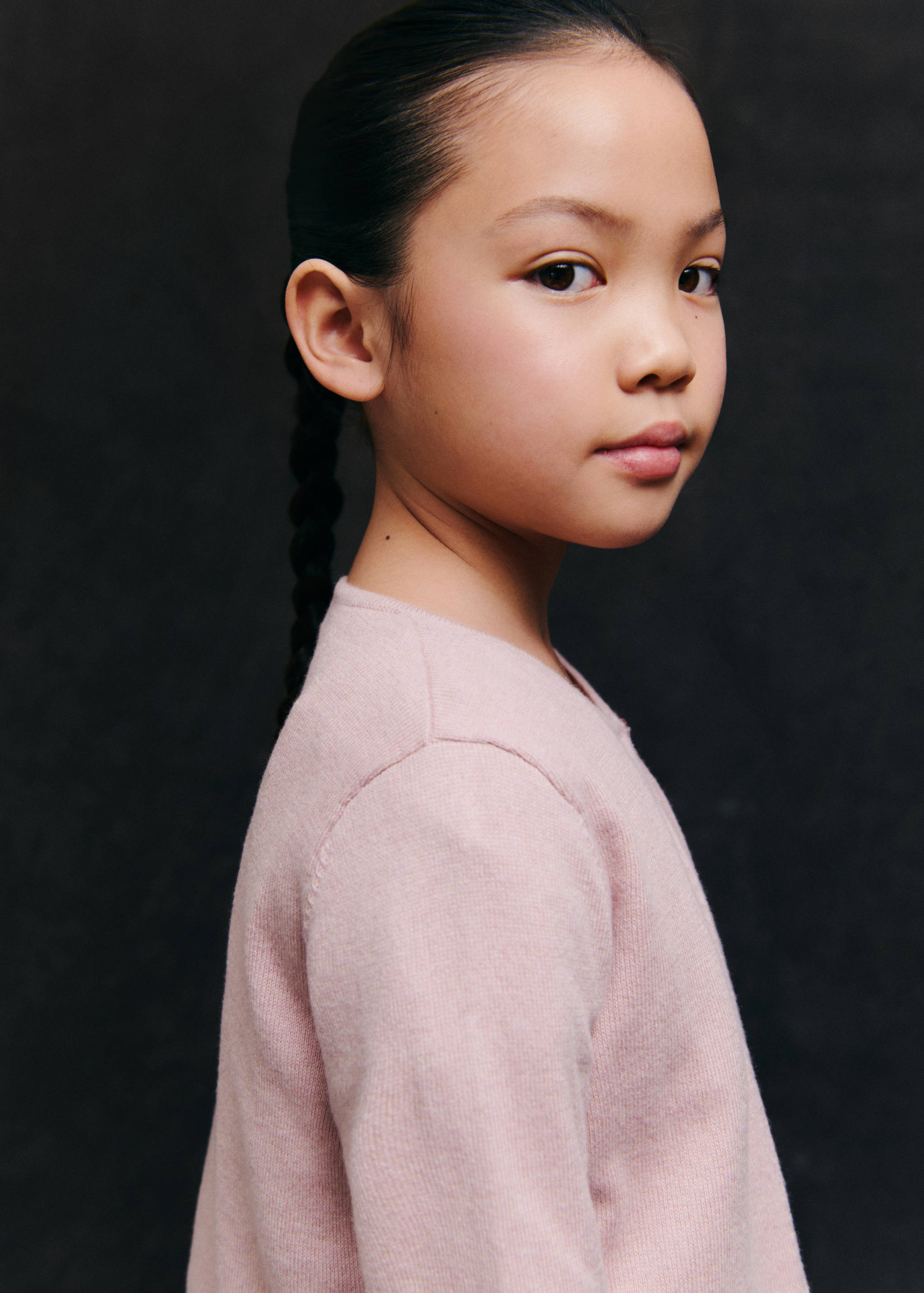 Cardigan maglia sottile cotone - Dettaglio dell'articolo 5, Rosa pallido. Ref: 87073647-00.