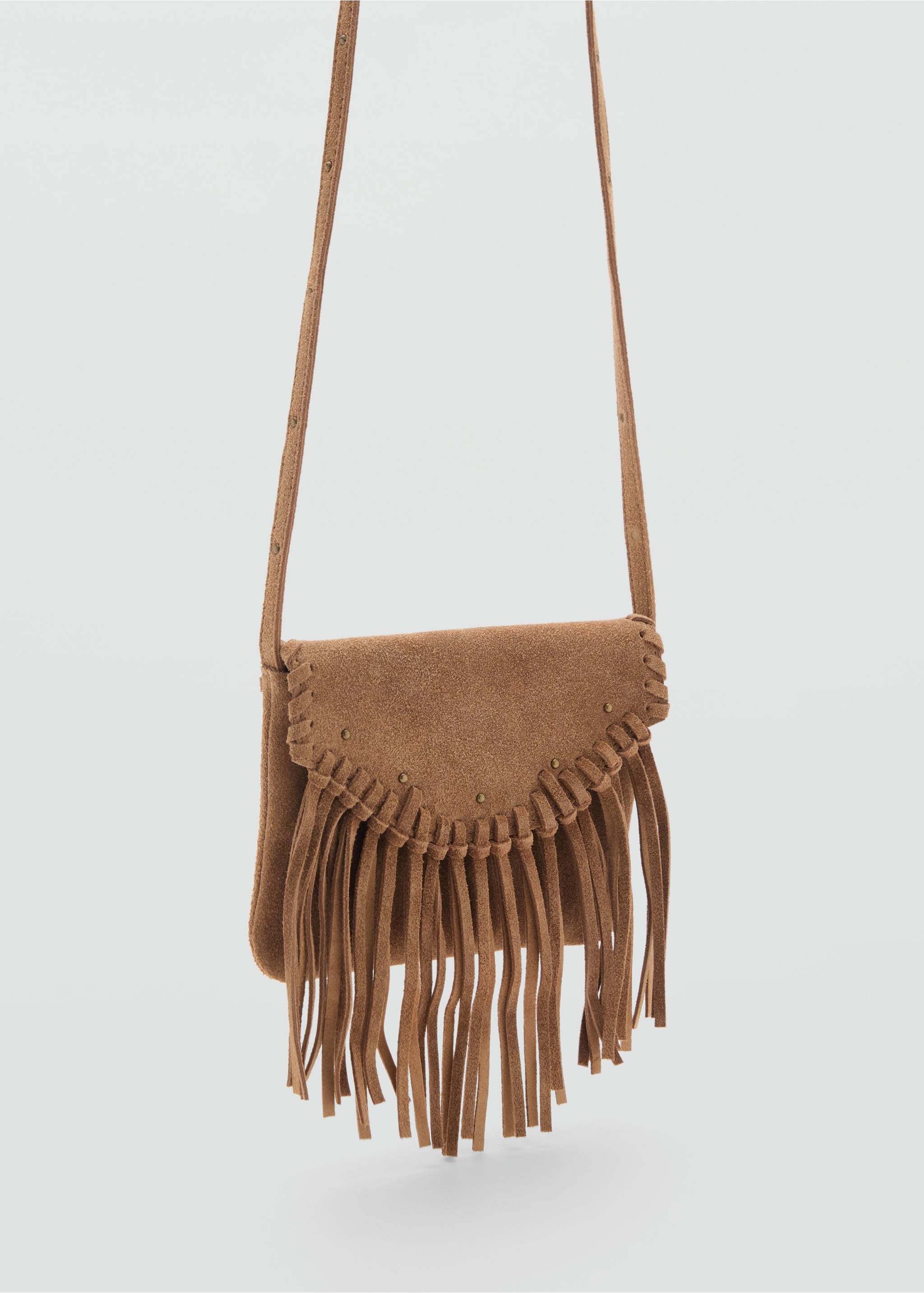 Fringe leather bag - Medium plane, Medium Brown. Ref: 87073649-00.