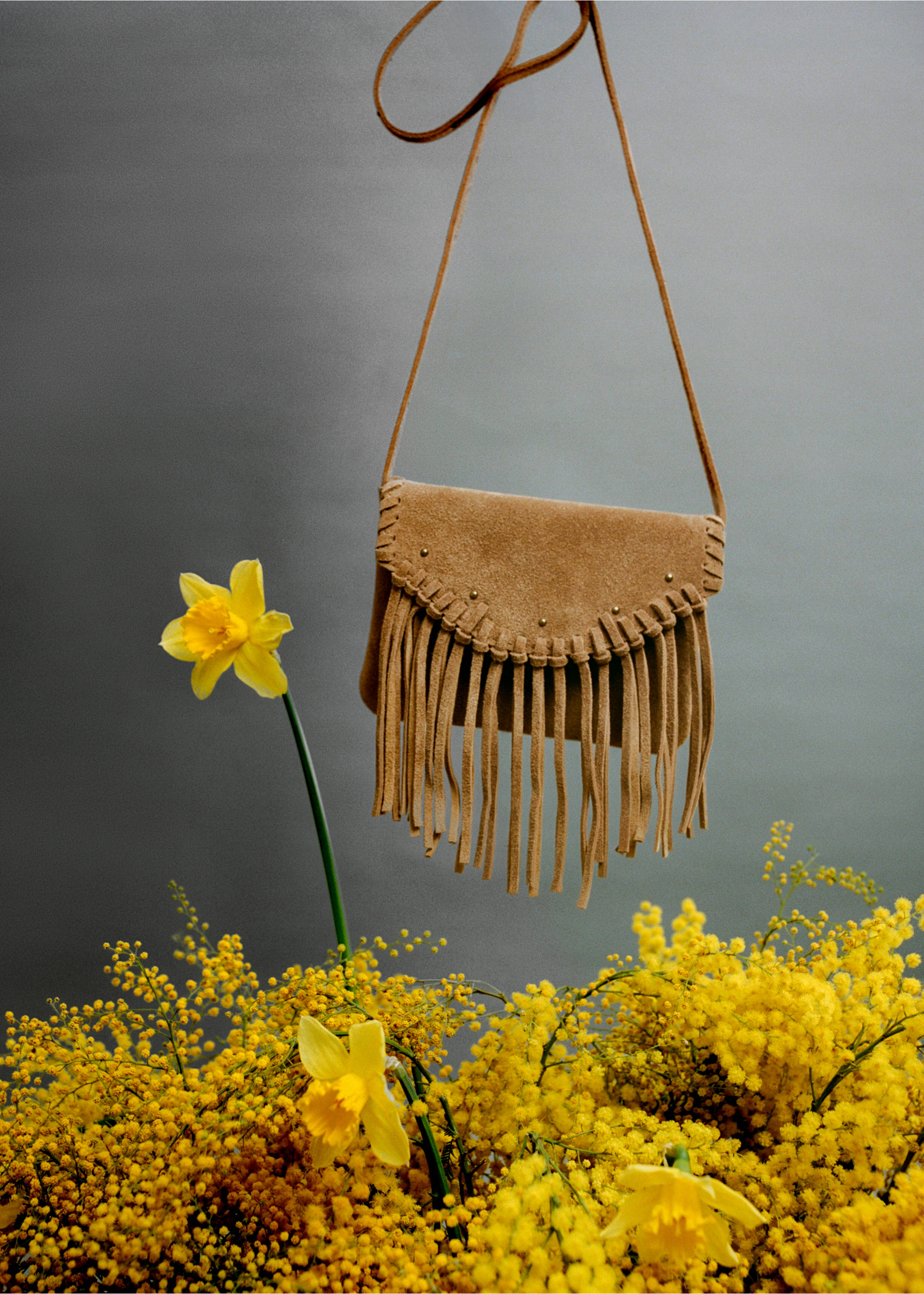 Fringe leather bag - Details of the article 5, Medium Brown. Ref: 87073649-00.