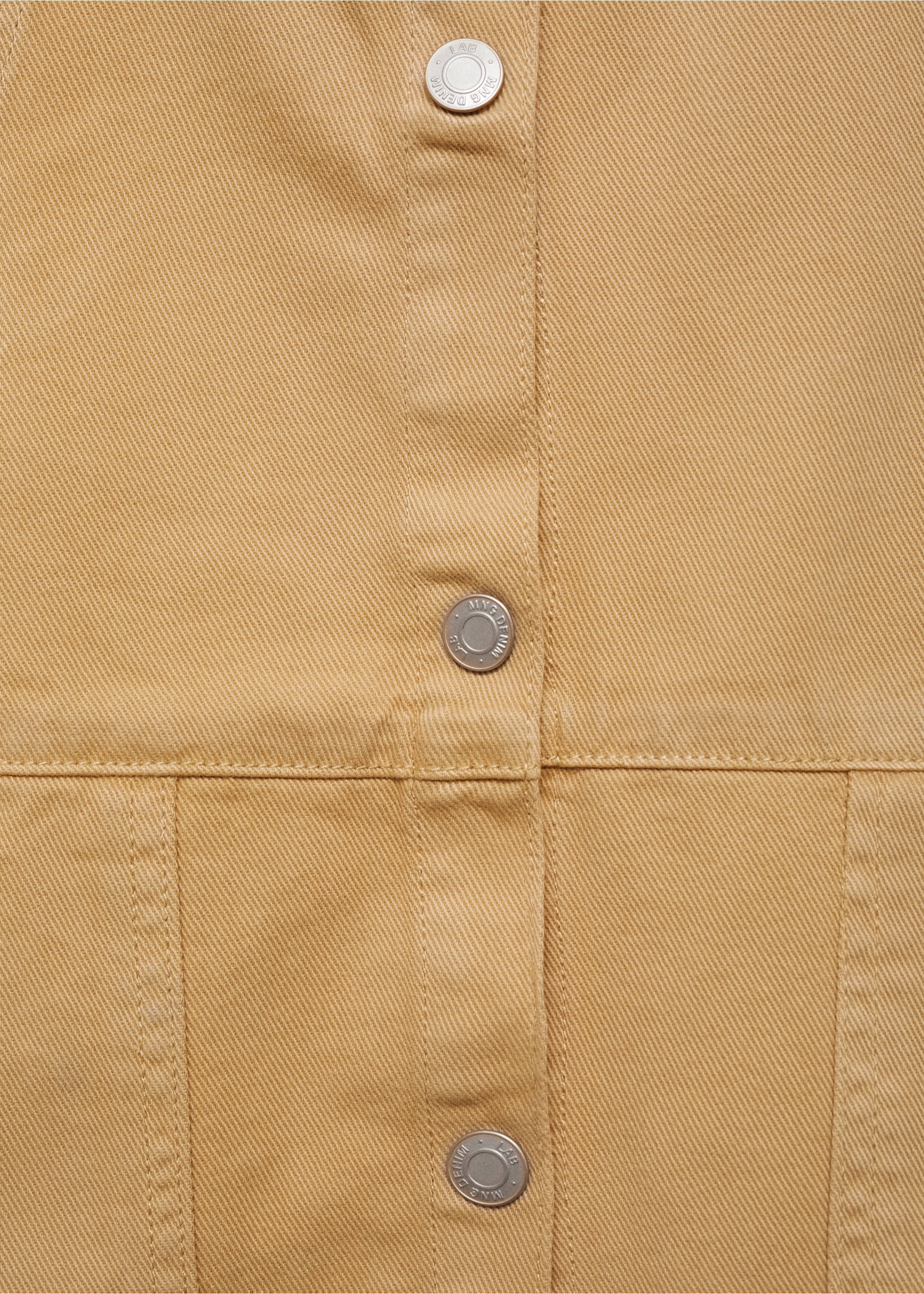 Robe chasuble courte en jean - Détail de l'article 0, Marron moyen. Ref: 87073651-00.