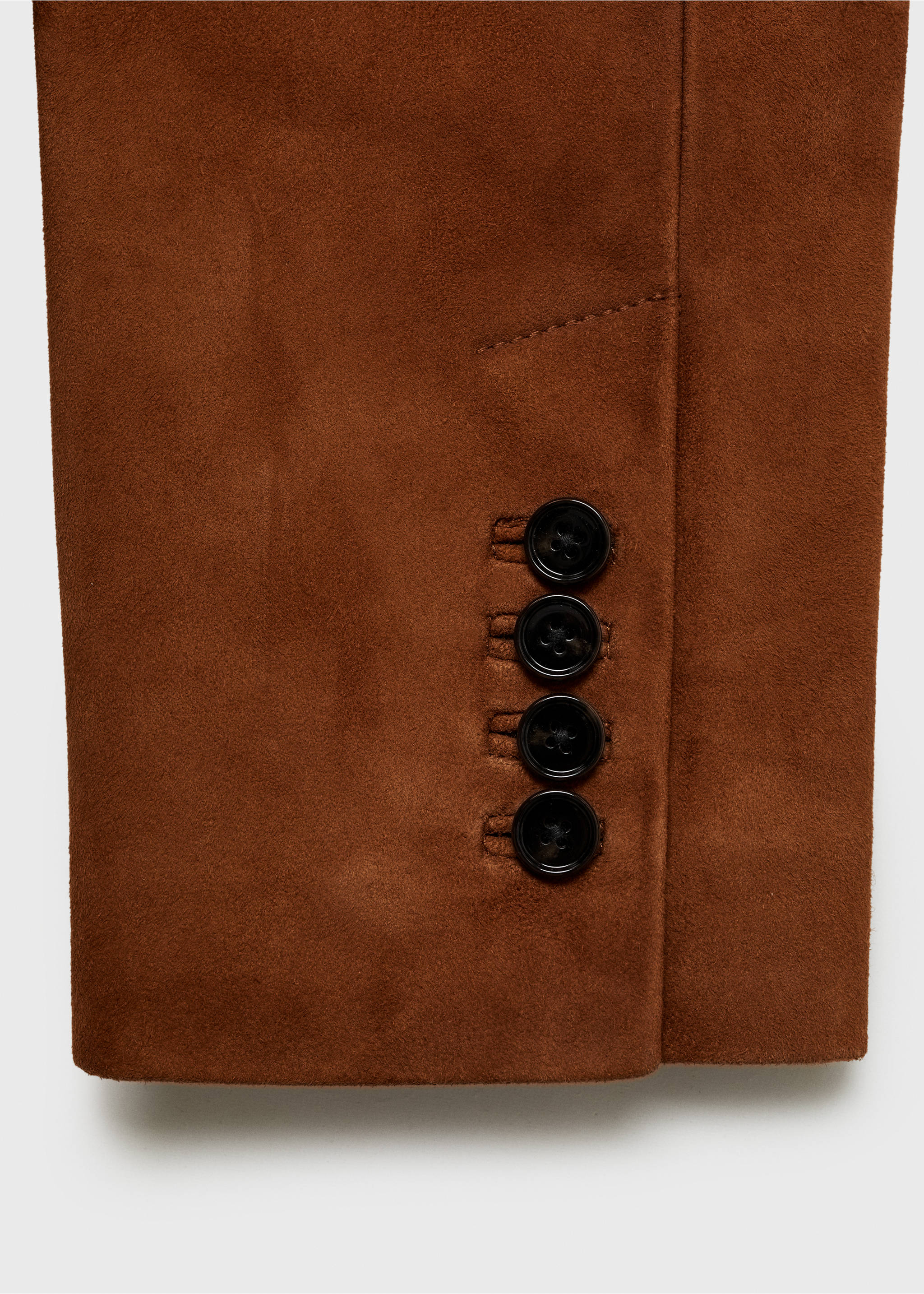 Blazer recta ante - Detalle del artículo 0, Marrón tabaco. Ref: 87073653-00.